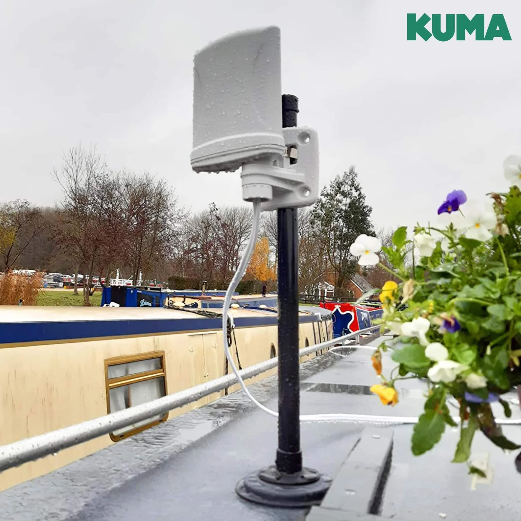 KUMA Magnetyczny uchwyt na maszt do anteny telewizyjnej Wifi – podstawa magnetyczna 300 mm, montaż w domu, przyczepie kempingowej, ciężarówce, łodzi, może być również używany jako flaga, stojak