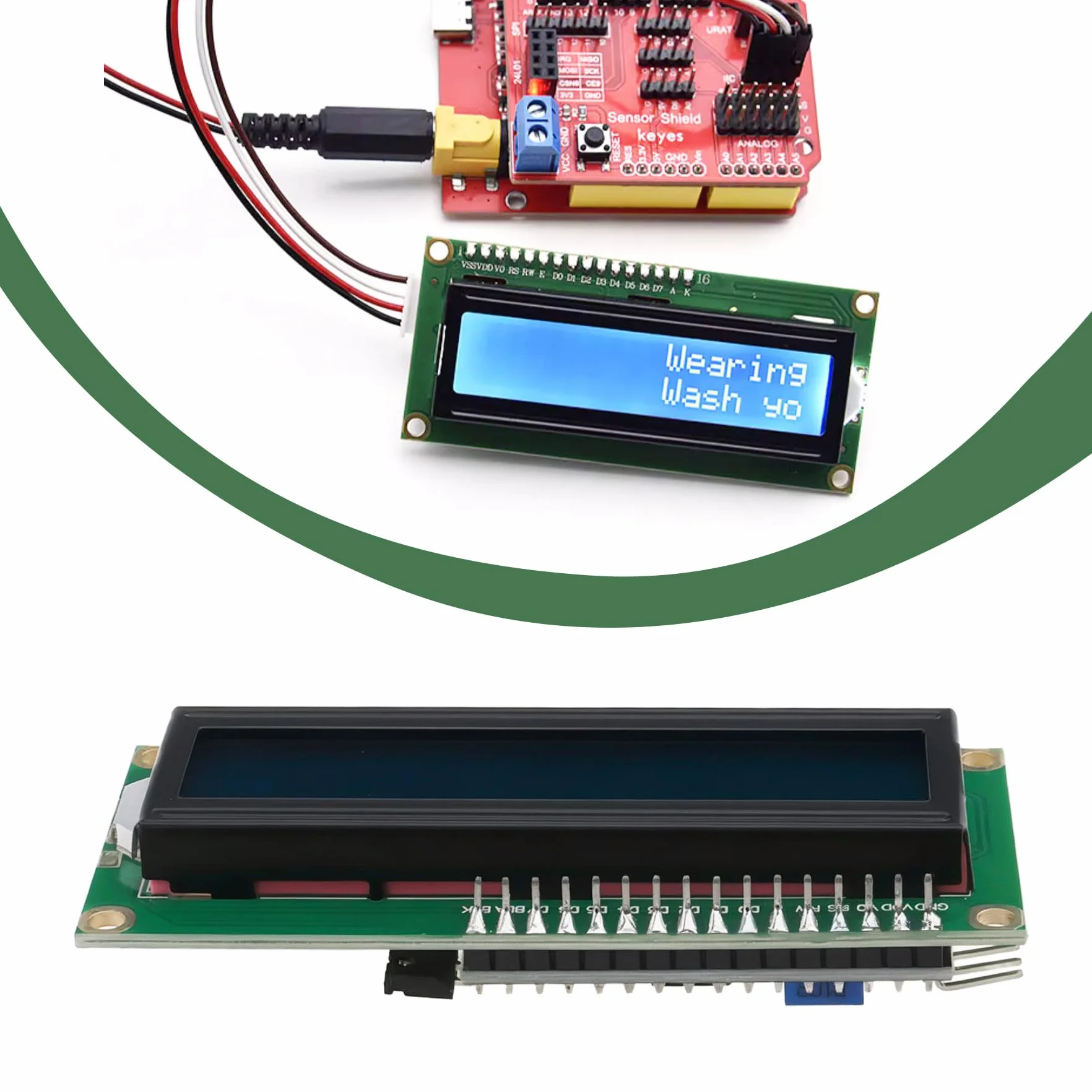 2 szt. LCD1602 niebieski ekran z modułem interfejsu I2C DC5V adapter wyświetlacza LCD płyta kompatybilna z PIC AVR kompatybilna z Raspberry pi