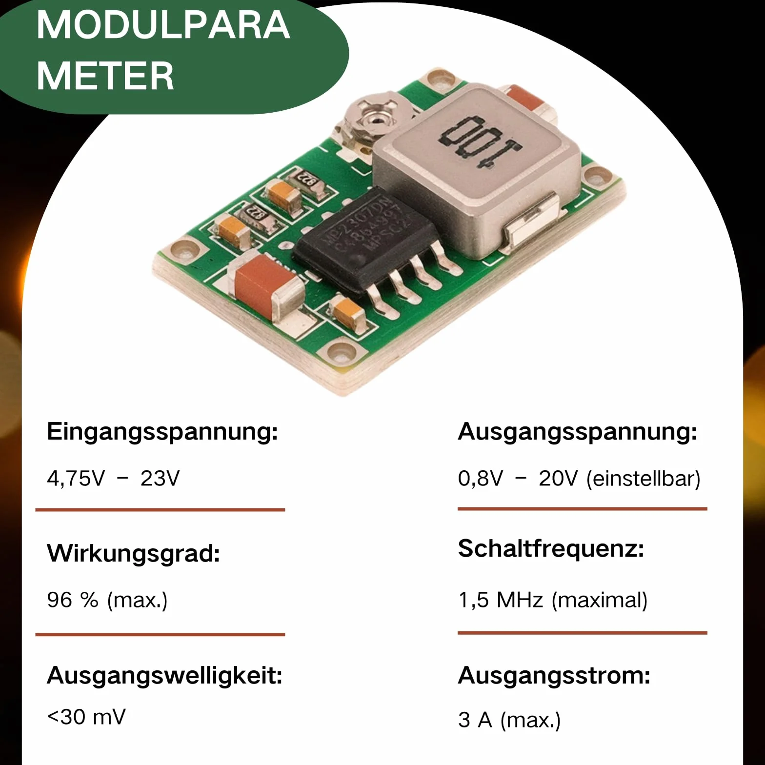 Konwerter DC-DC Step Down 4,75-23 V do 1-17 V 3 A Buck Converter Mini 360 LAOMAO regulowany regulator napięcia, moduł zasilacza (6 sztuk)