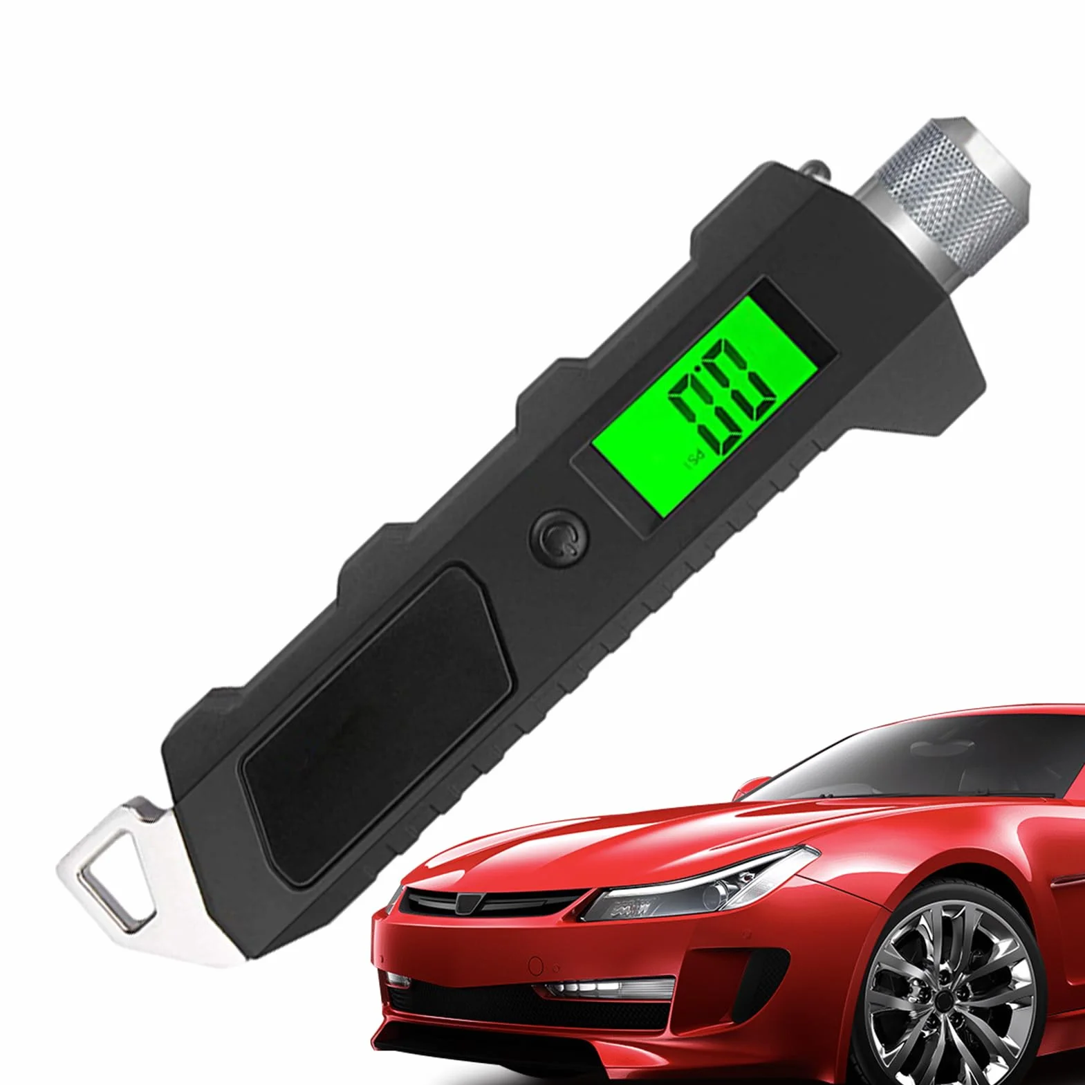 Manometr Do Pomiaru Ci?nienia W Oponach - Elektroniczny Manometr Ci?nienia W Opónach,Wy?wietlacz Pod?wietlany Antypo?lizgowy Chwyt 16 do Roweru Samochodu Ci? ?arówki Naprawa Konserwacja