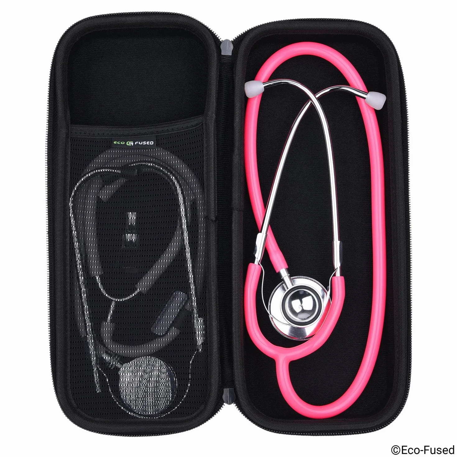 Stetoskop - pasuje do: 3M Littmann, MDF, ADC, Omron, itp. - Duża kieszeń z siatki na akcesoria - mocny materiał nylonowy - chroni Twój stetoskop, czarny, Etui ochronne na stetoskopy, czarne