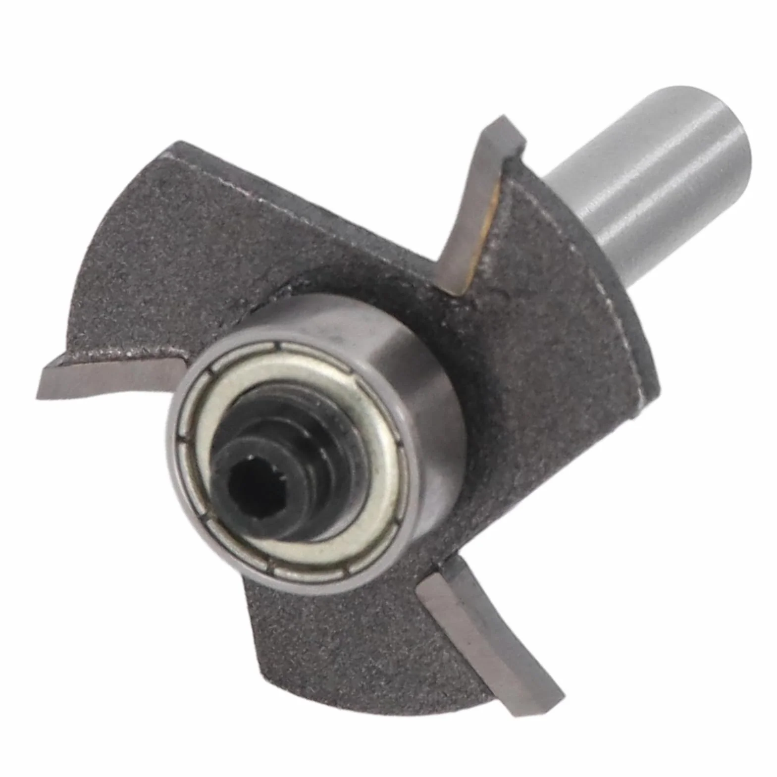 T Slot Router Bit,1/4in Shank 3/32in Cutting Height T Track Router Bit,3 Flute,with Bearing, for Plywood Slotting,Grooving,Rebating