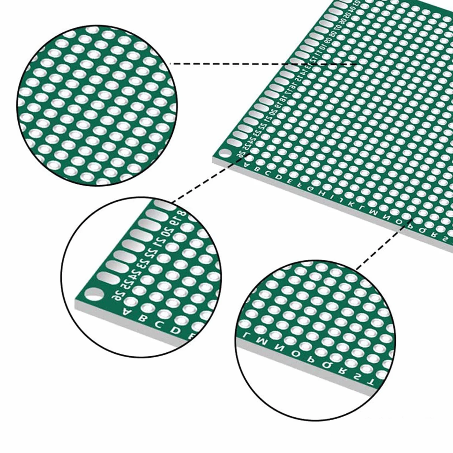 AUKENIEN 7 wartości 40 szt. płytka PCB 2x8 3x7 4x6 5x7 6x8 7x9 8x12 dwustronne prototypowe płytki PCB zestaw kompatybilny z zestawami Arduino do lutowania DIY i projektów elektronicznych