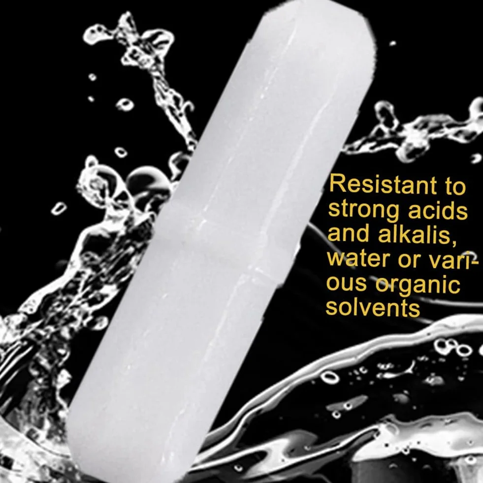 TsoLay 5 sztuk 30 mm / 1,2 cala PTFE Magnetic Stirrer Mixer Bar, biały, pręt magnetyczny, pręt do prasowania Lab Stir