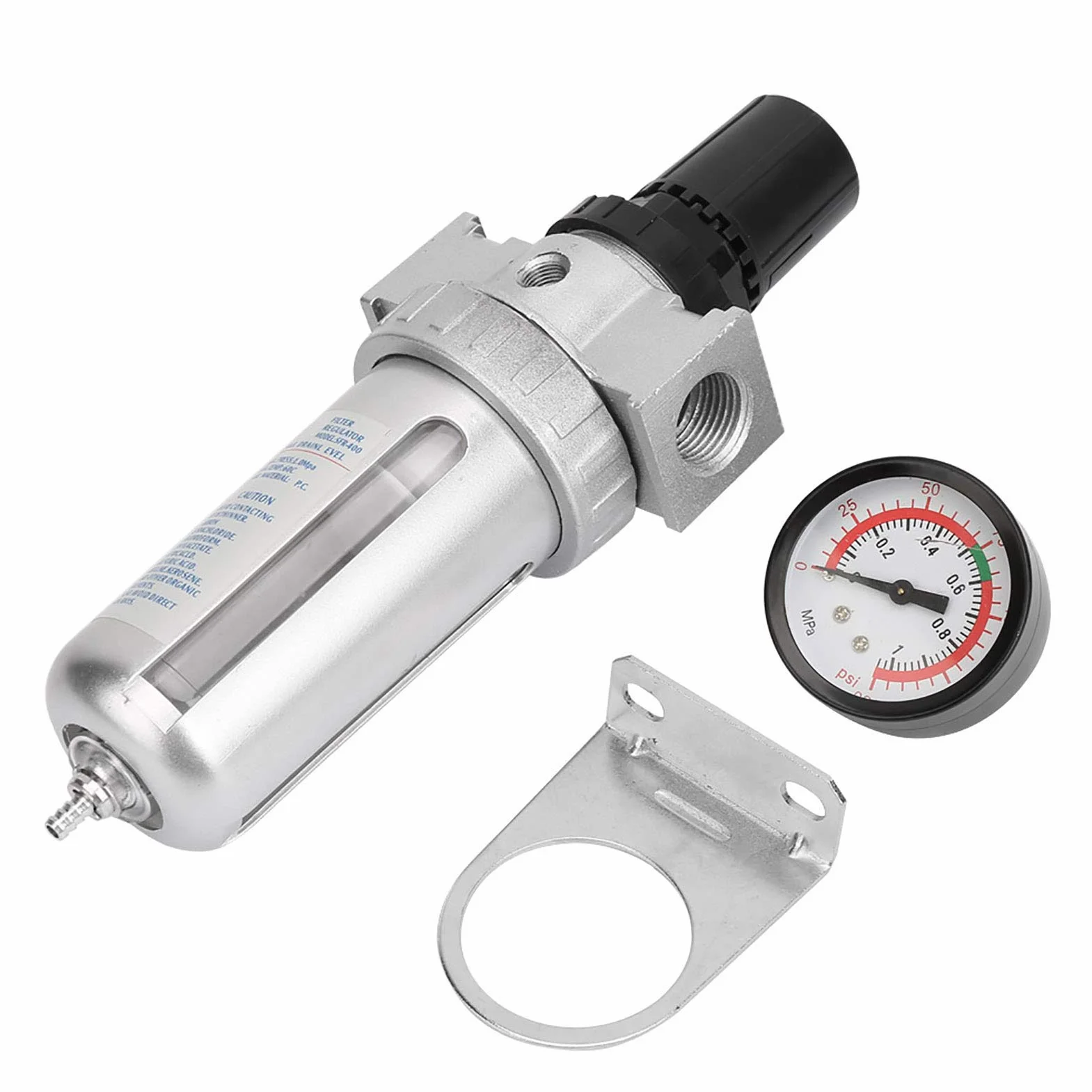 Regulator filtra powietrza 1/2 BSP pułapka na wilgoć regulowana kontrola ciśnienia aluminiowa membrana