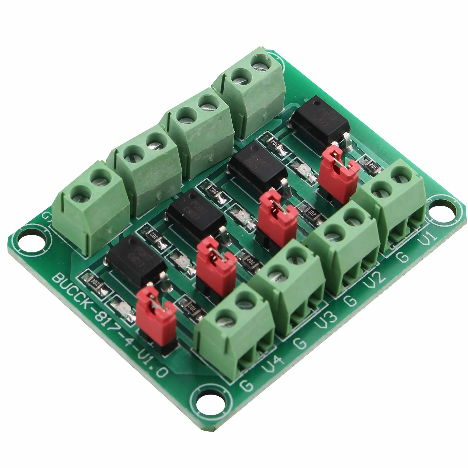 PC817 4-kanałowy optocoupler izolowany moduł konwertera 3,6-30 V
