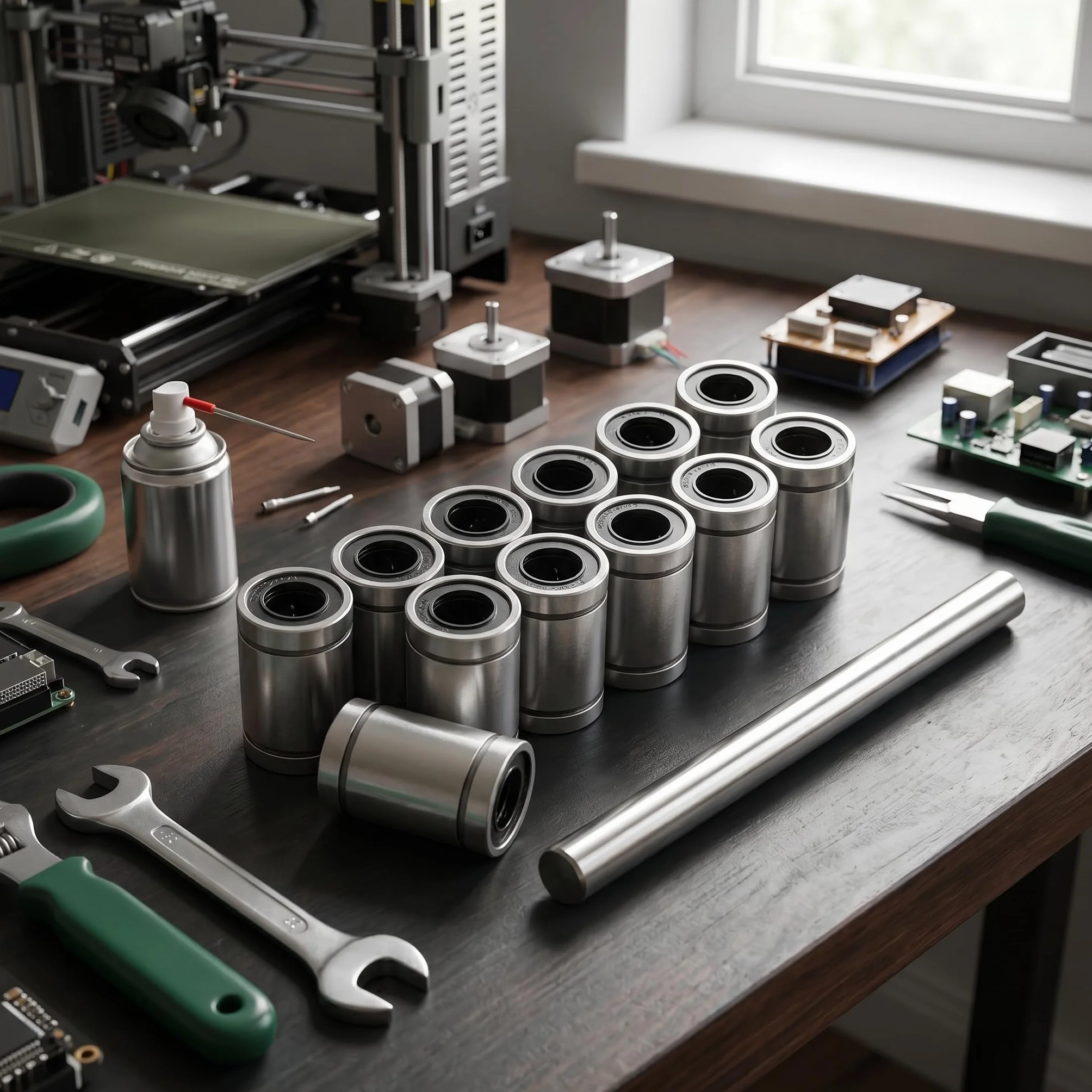 LM8UU Łożyska liniowe kulkowe 12 sztuk 8x15 mm do CNC 3D drukarek