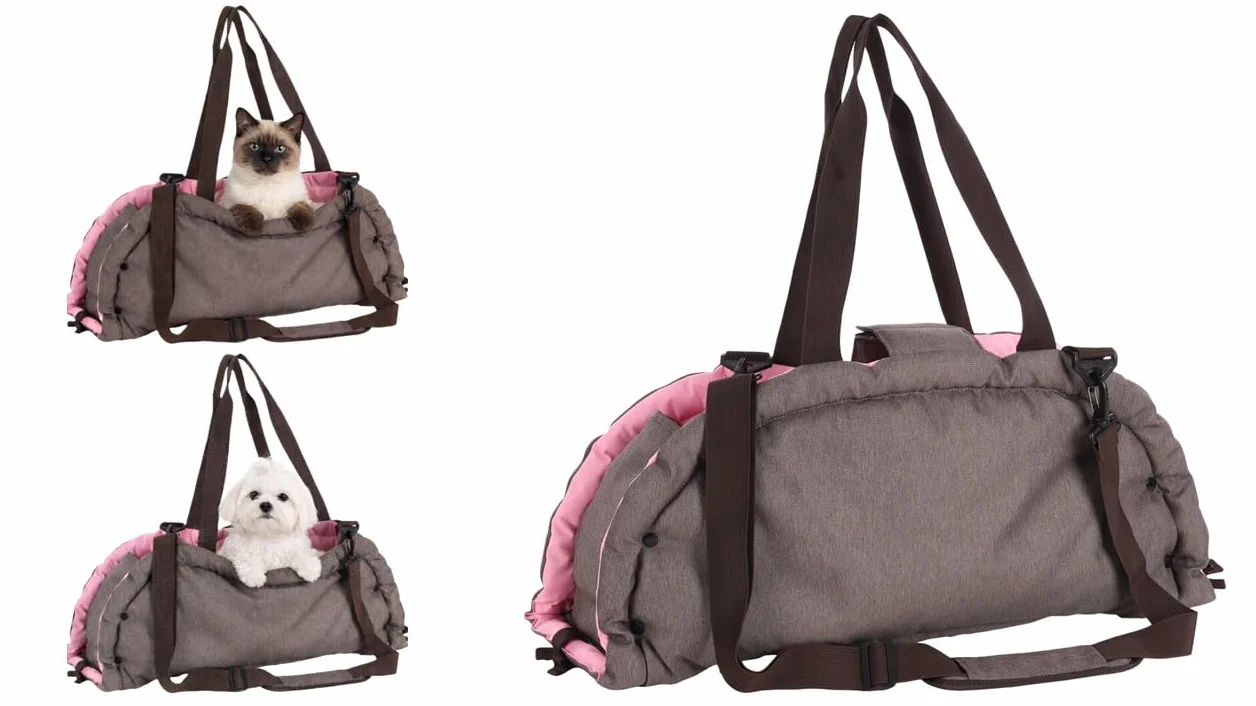 Torba transportowa Puppy Xenos 2 w 1 Szarobrązowa 62x26x28CM