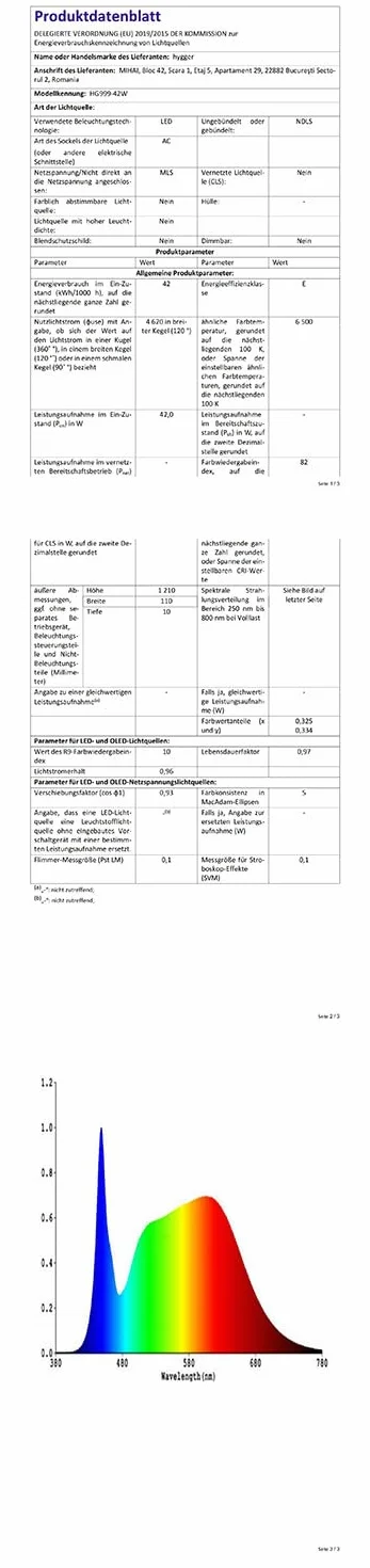 hygger Oświetlenie akwariowe LED, pełnozakresowe oświetlenie akwariowe z monitorem, cykl oświetlenia 24/7, 7 kolorów, regulowany timer, 3 tryby dla akwariów słodkowodnych 121-137 cm, 42 W