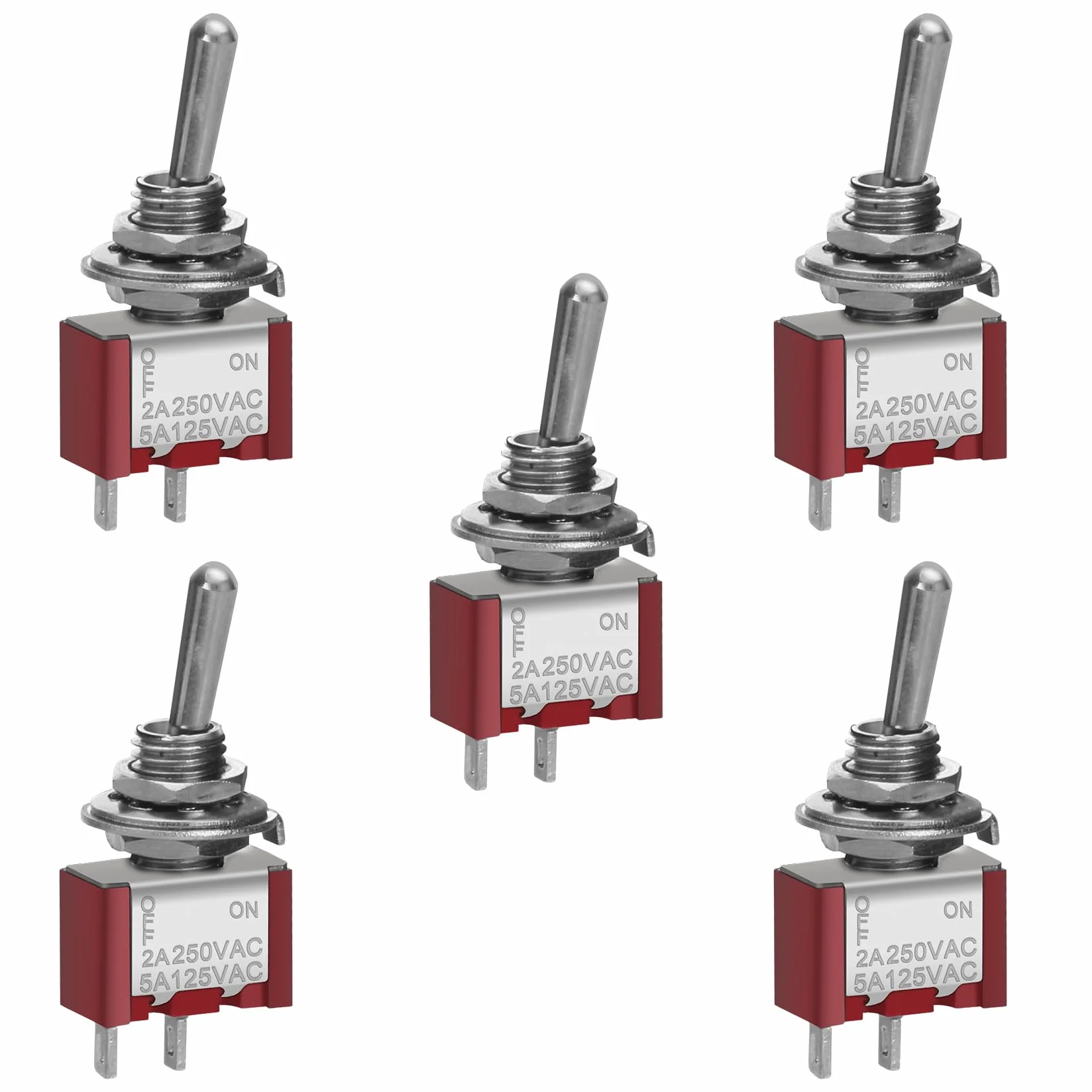Heschen miniaturowy przełącznik MTS-101 ON-OFF SPDT 2-biegunowy 2A 250V 5A 120V UR 5 szt.