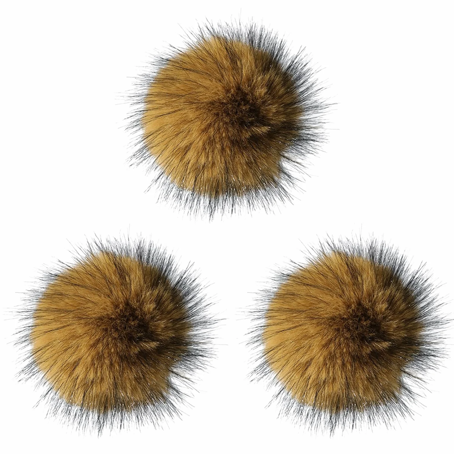 Zabawka dla kota z futra królika, 3 szt., 8 cm, gigantyczne kulki z pomponami, interaktywna, zmywalna, miękka, dla kotów