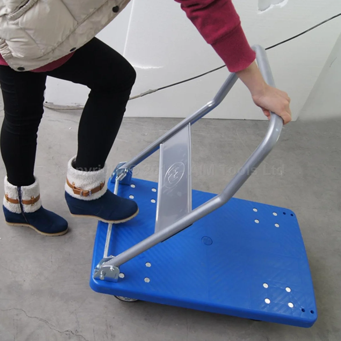 Plastikowy wózek magazynowy składany 150 kg