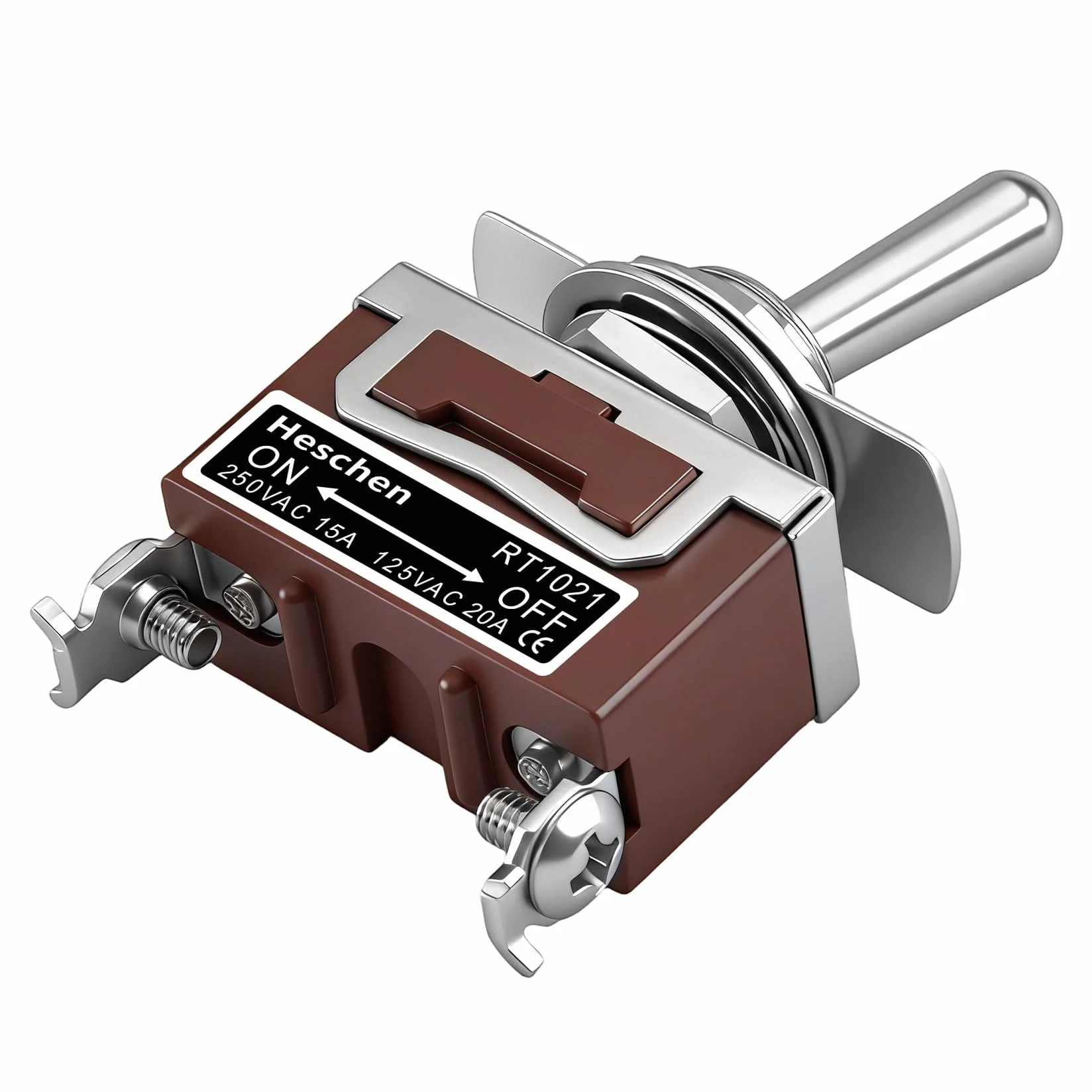 Heschen metalowy przełącznik SPST 2 pozycje 15A 250V AC CE