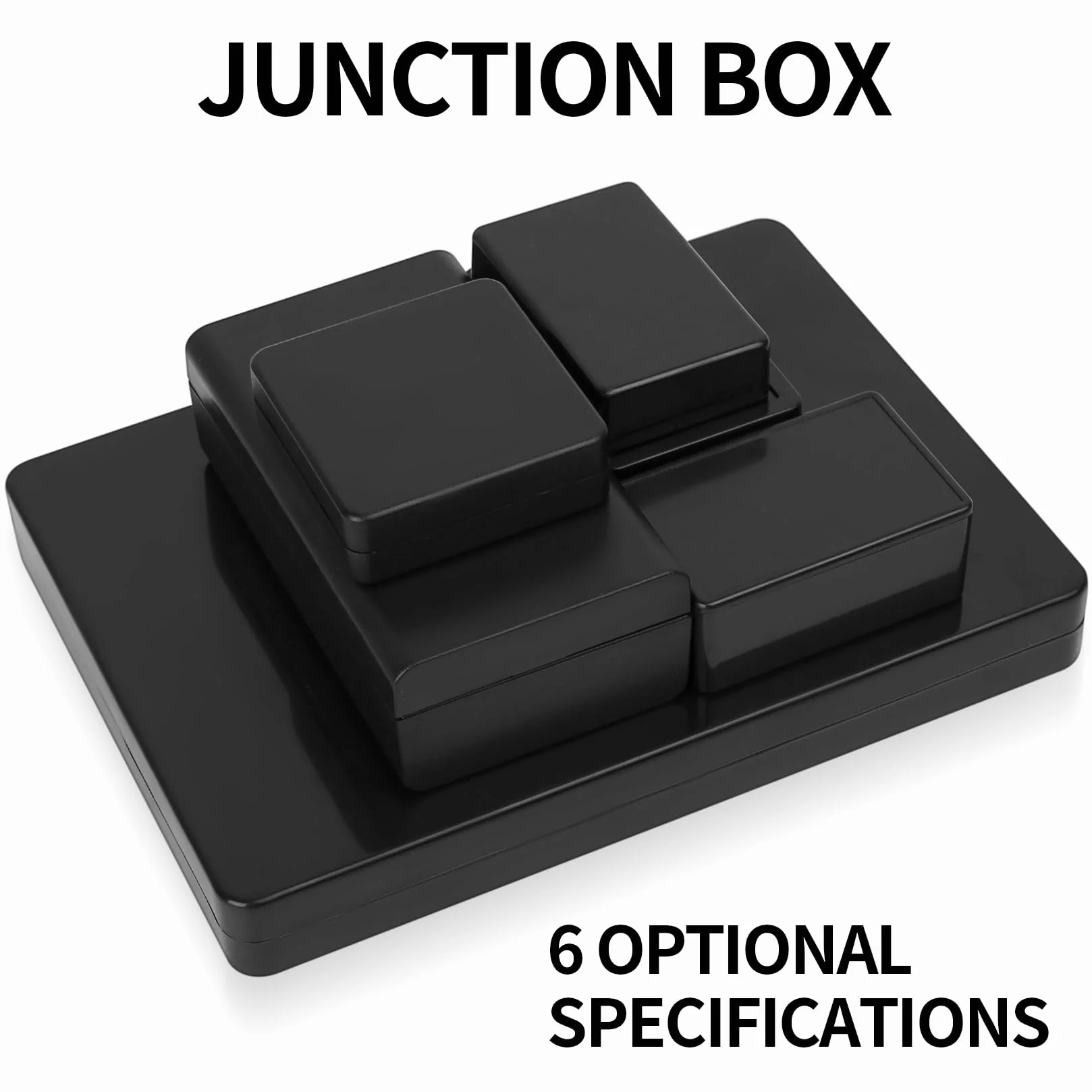 9 szt. Pudełko z tworzywa sztucznego ABS, wodoodporna obudowa elektroniczna, montowane na powierzchni pudełko adaptacyjne, czarne/70 x 45 x 18 mm