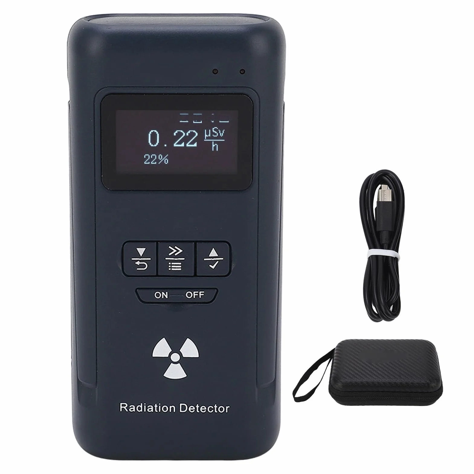 Detektor Promieniowania Jądrowego Geiger Licznik Geiger ABS 3 w 1 Testowanie β γ X Promieniowanie Alarmowe 0,01-1000 μsv/h