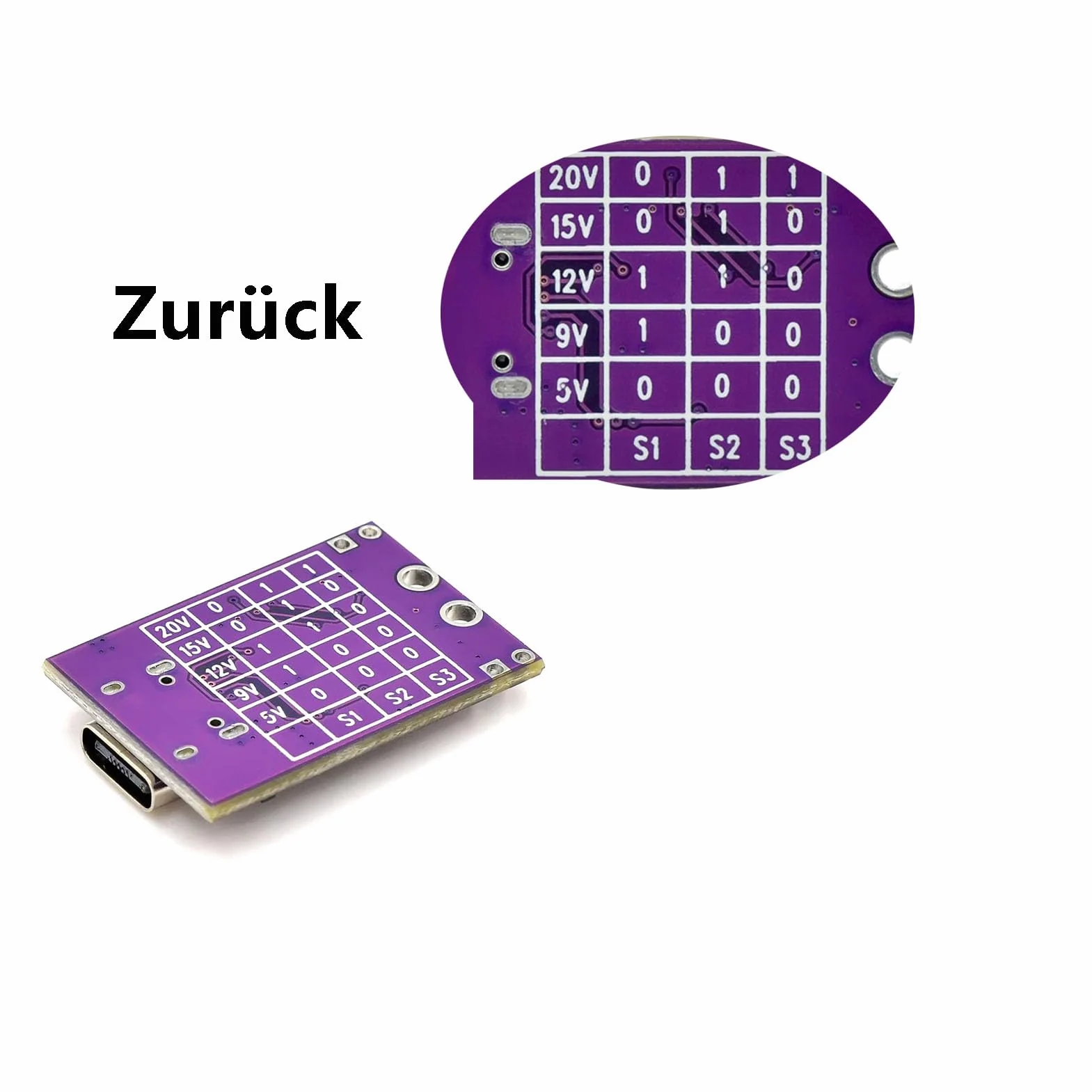 Moduł szybkiego ładowania typu C PD/QC/AFC, moduł wyzwalacza Decoy, obsługa 5 V, 9 V, 12 V, 15 V, 20 V, wyjście napięcia stałego, moduł wyzwalacza Decoy Fast Charge