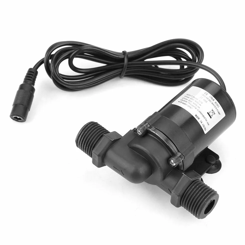 Bürstenlose Wasserpumpe, Mini-Wasserpumpe DC 12V 1.5A für Solarwarmwasserbereiter -40~100 ~ 800L / h
