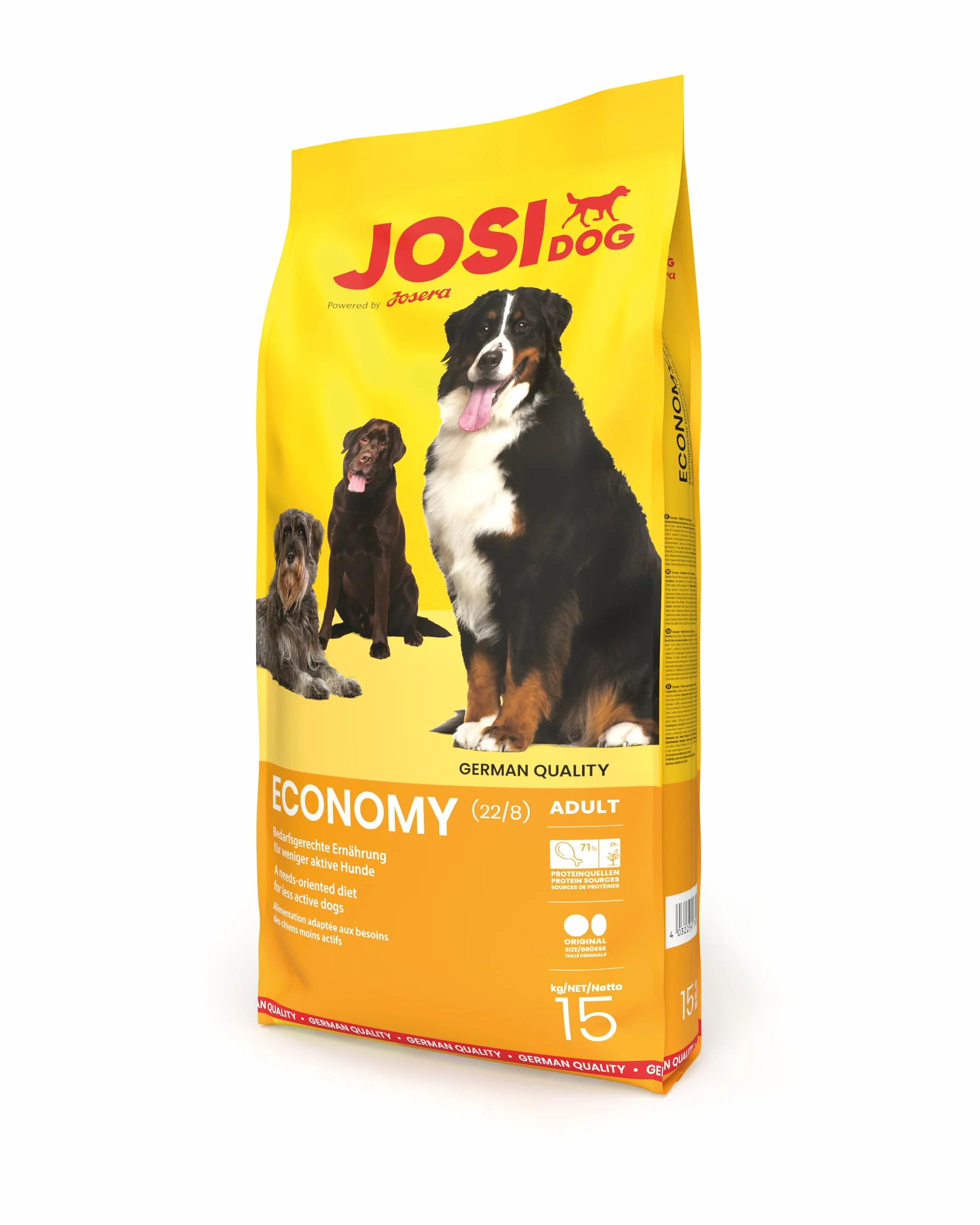 JosiDog Economy Sucha Karma dla Dorosłych Psów, 15 kg