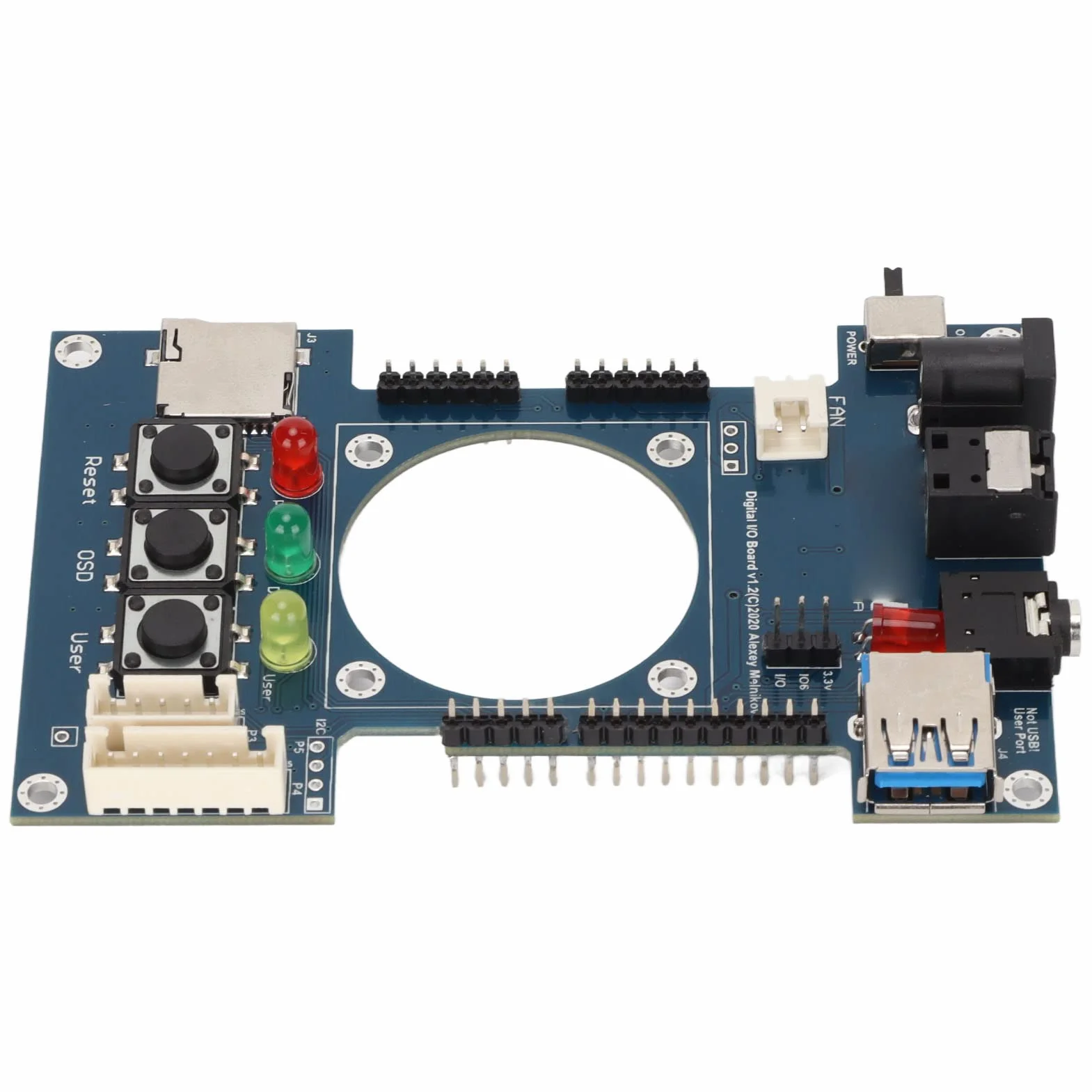 Cyfrowa Płyta IO, Profesjonalne Lutowanie Ręczne V1.2 dla Mister FPGA 7 Port USB Płyta IO dla Akcesoriów Terasic DE10 Nano