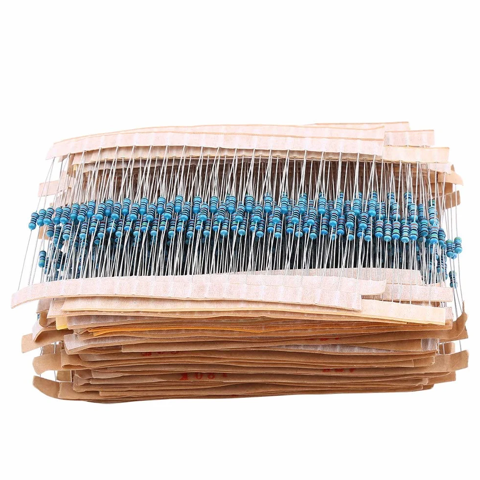 1280 stücke 1 / 4W Widerstand Kit Sortiment, 64 Werte ohm Metallschichtwiderstände Sortiment Komponenten Kit Set 1-10 Mt
