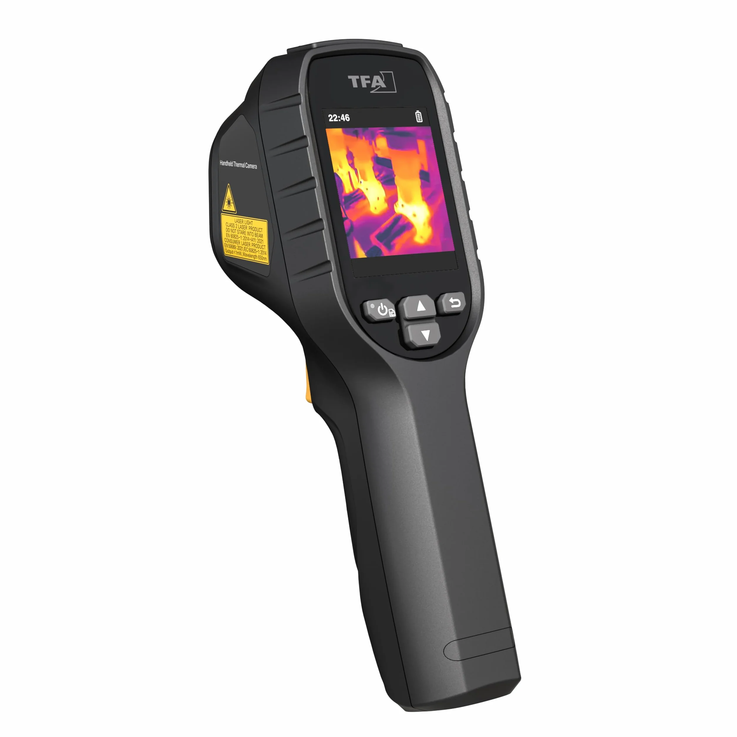 TFA Dostmann Visualtemp kamera termowizyjna o rozdzielczości 96 x 96 na podczerwień, 31.1144, przenośna, 8 godzin pracy baterii, od -20°C do 550°C, dokładność +/- 3°, IP 54, na polowania lub inspekcje