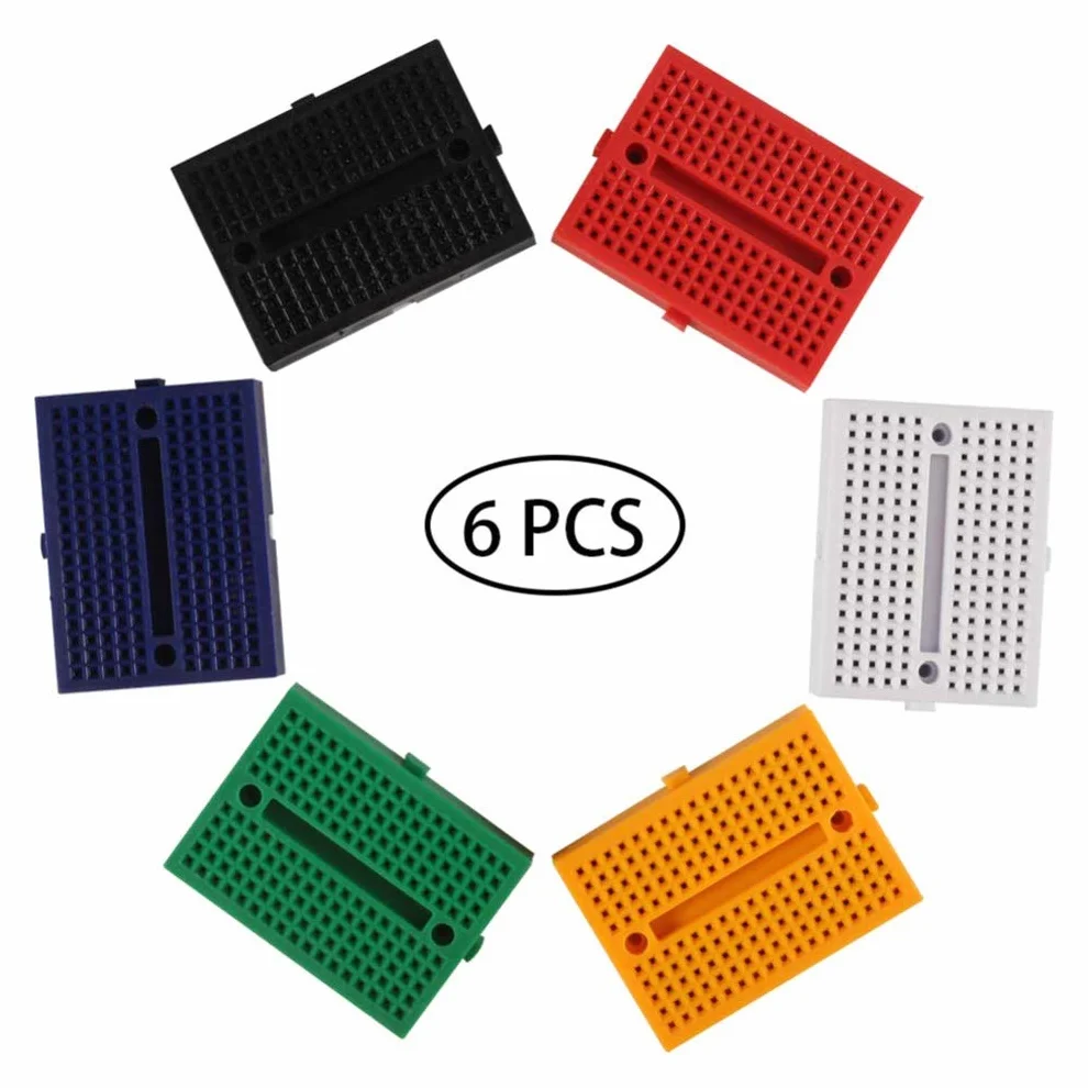 Hailege 6szt. SYB-170 Płytka prototypowa bez lutowania 170 punktów łączeniowych Mini płytka prototypowa YB-170 Płytka PCB prototypowa z wkładką samoprzylepną z tyłu dla