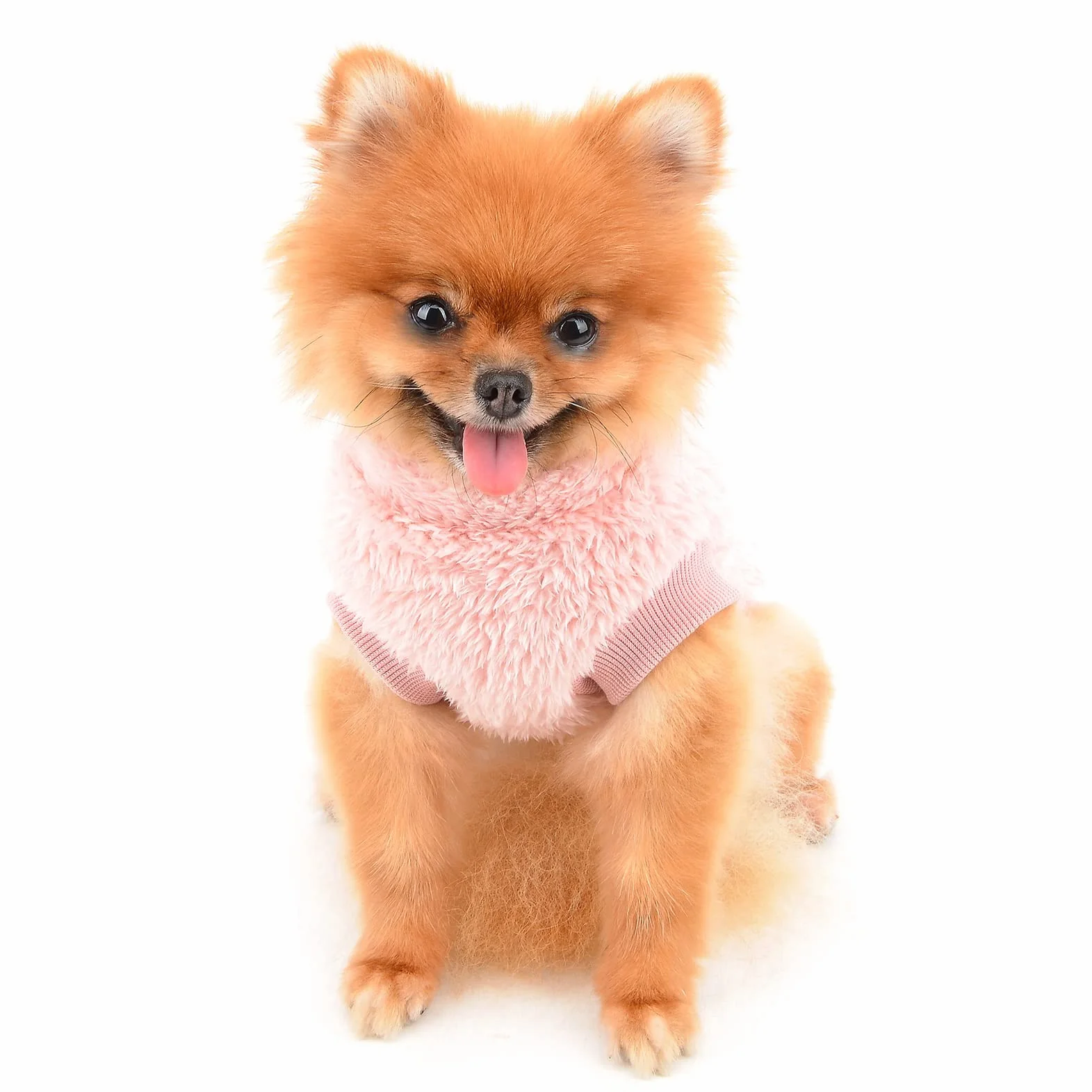 SMALLLEE_LUCKY_STORE Sweter polarowy typu sherpa kamizelka golf sweter z pierścieniem w kształcie litery D miękka bluza dla małych psów, kotów, szczeniaków, chłopców, dziewcząt, yorki, chihuahua,