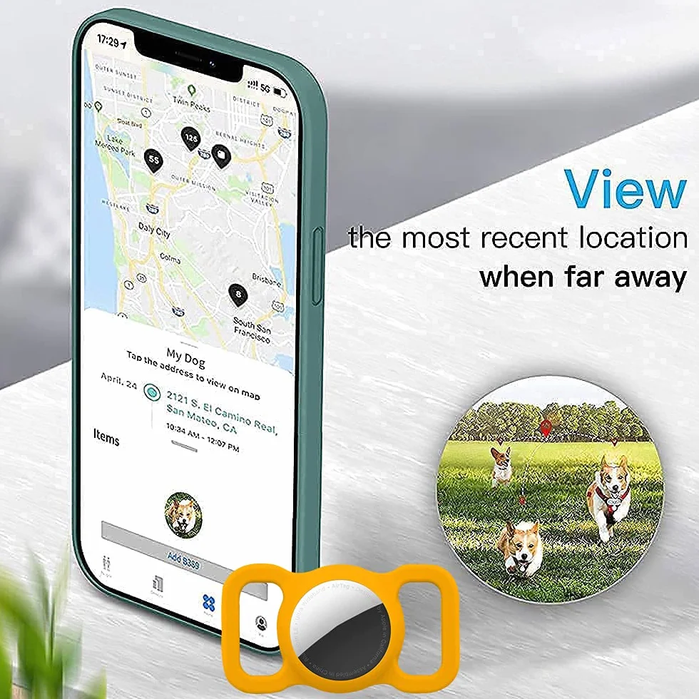 Silikonowe etui ochronne dla zwierząt domowych do Apple Airtag GPS Finder obroża dla psa, kota, uchwyt na pętlę dla zwierząt domowych, do lokalizatora Apple Tracker, urządzenie zapobiegające