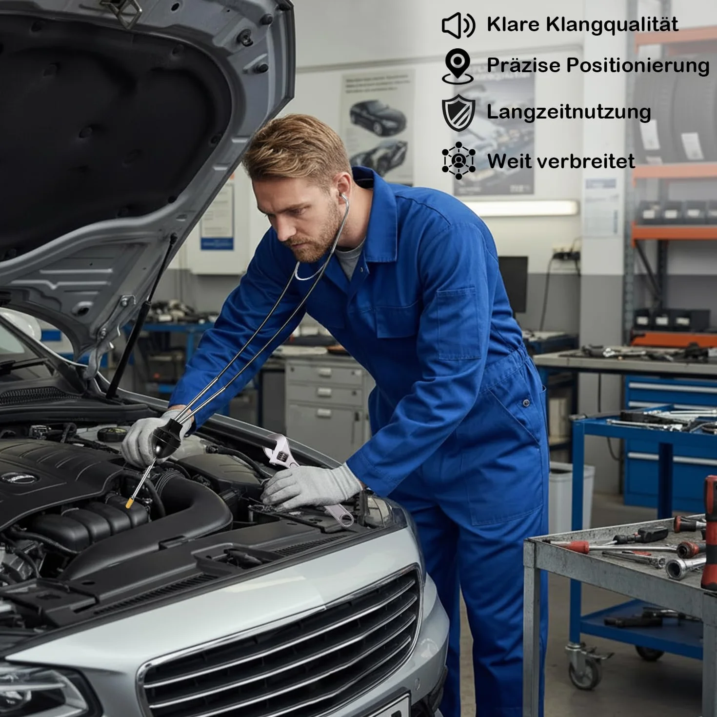 Stetoskop mechaników samochodowych z 2 sondami, czuły aparat słuchowy do silnika