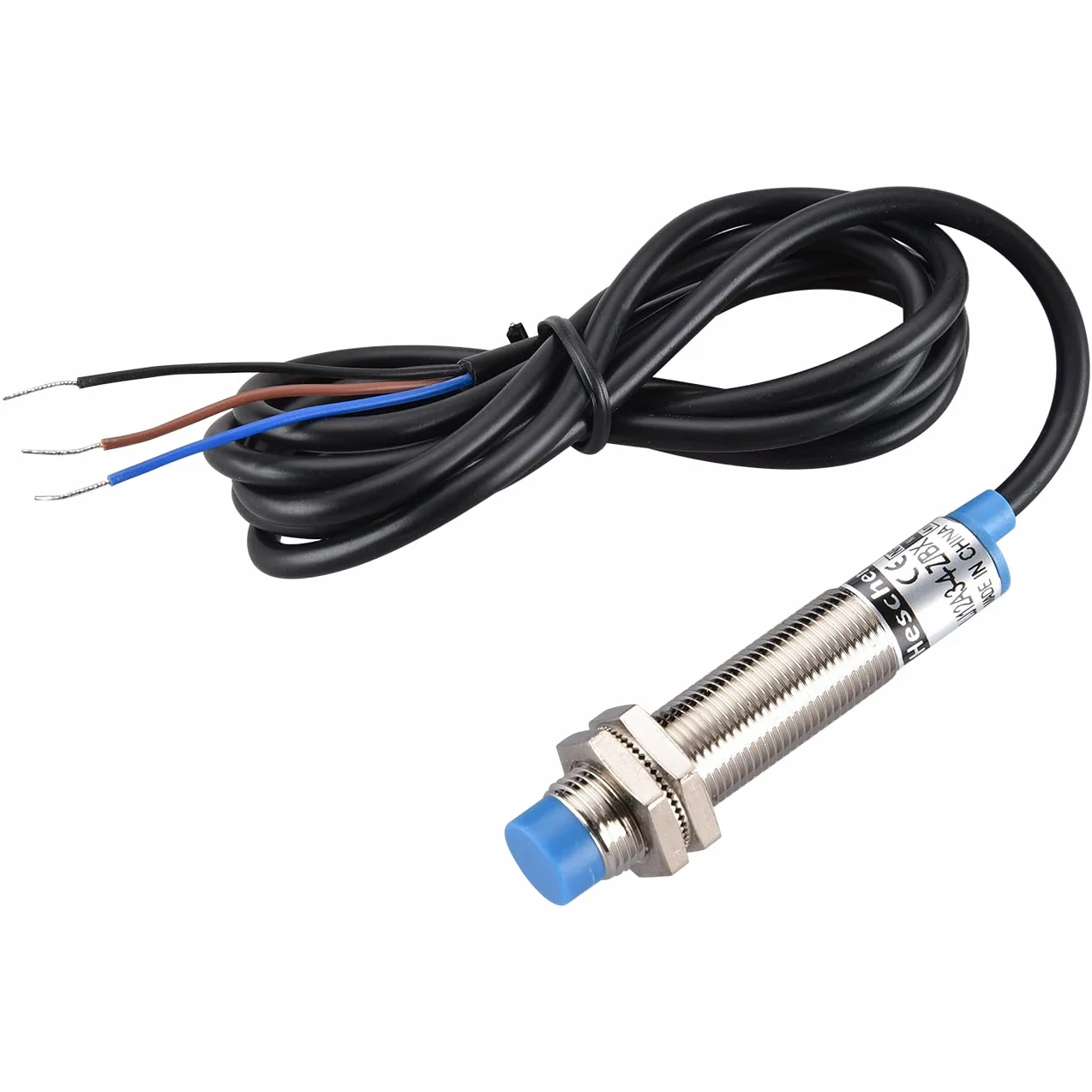 Heschen M12 Indukcyjny czujnik zbliżeniowy przełącznik nieekranowany LJ12A3-4-Z/BX 4 mm 10-30VDC 200mA NPN NO 3-przewodowy