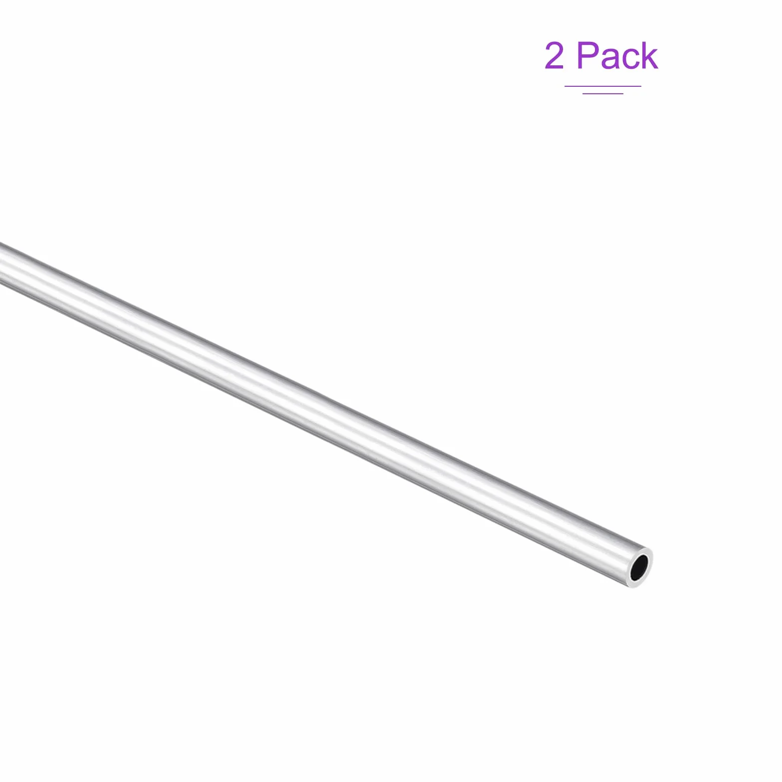 DMiotech 2-pak (3 mm średnica zewnętrzna x 2 mm ID) 6063 aluminiowa okrągła rura o długości 300 mm przemysłowe metalowe rury do maszyn konstrukcja ramy projekty DIY