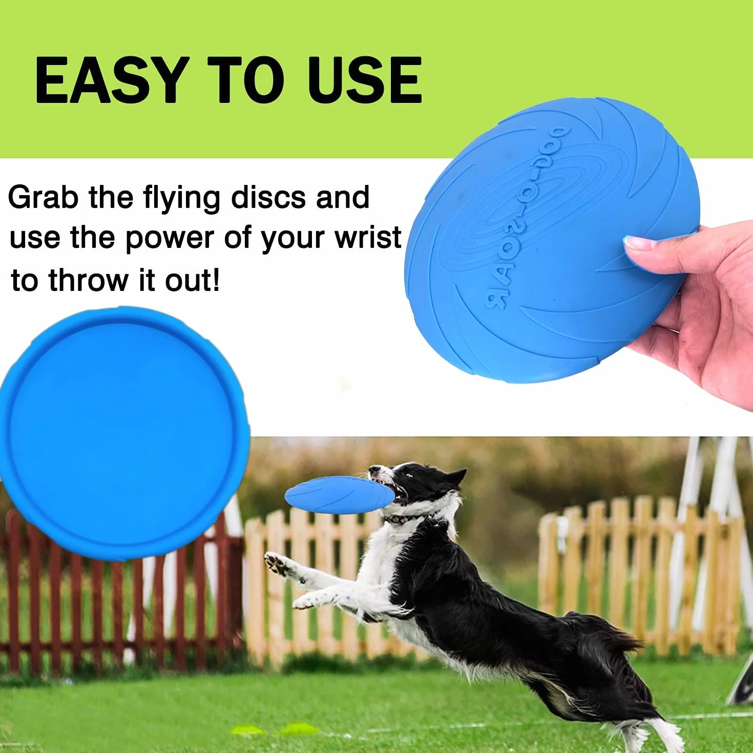 2-częściowy Frisbee dla psa, zabawka dla psa, 18 cm, Frisbee dla psa, idealna do treningu psów, rzucania, łapania i zabawy (fioletowy+niebieski)