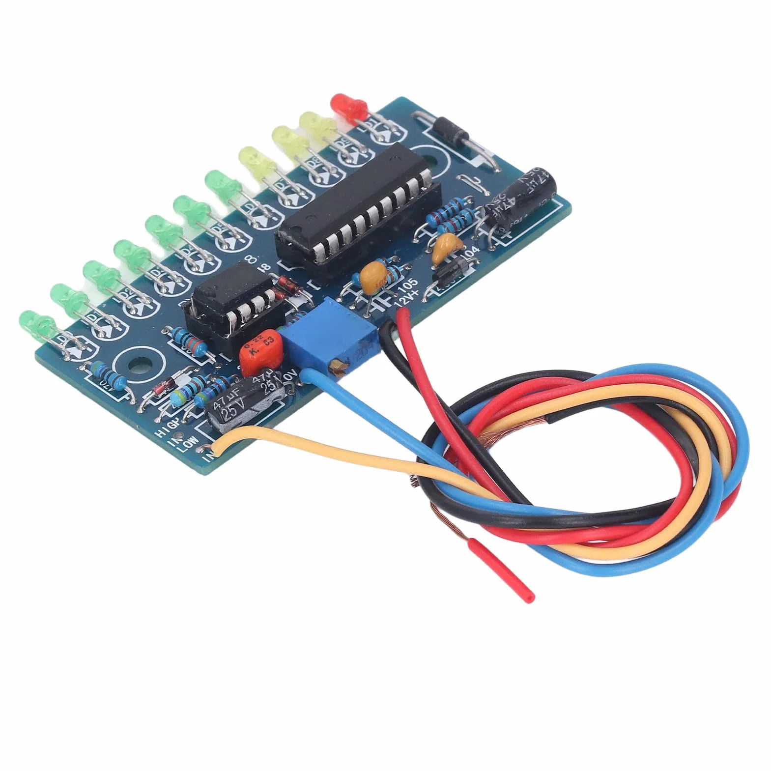 Funny 10 LED Wskaźnik Poziomu Dźwięku LM3915 Zestaw do Samodzielnego Montażu Elektroniczny Dźwięk Analizator Widma Wskaźnik Poziomu Suite moduł do Nauki Elektroniki