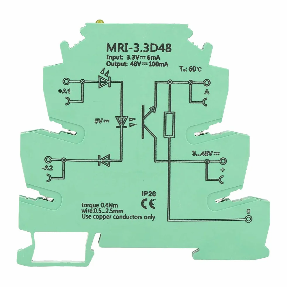 Optokoppler PLC-Relais MRI-3.3D48 DC 3.3VDC Eingang 3-48VDC Ausgang