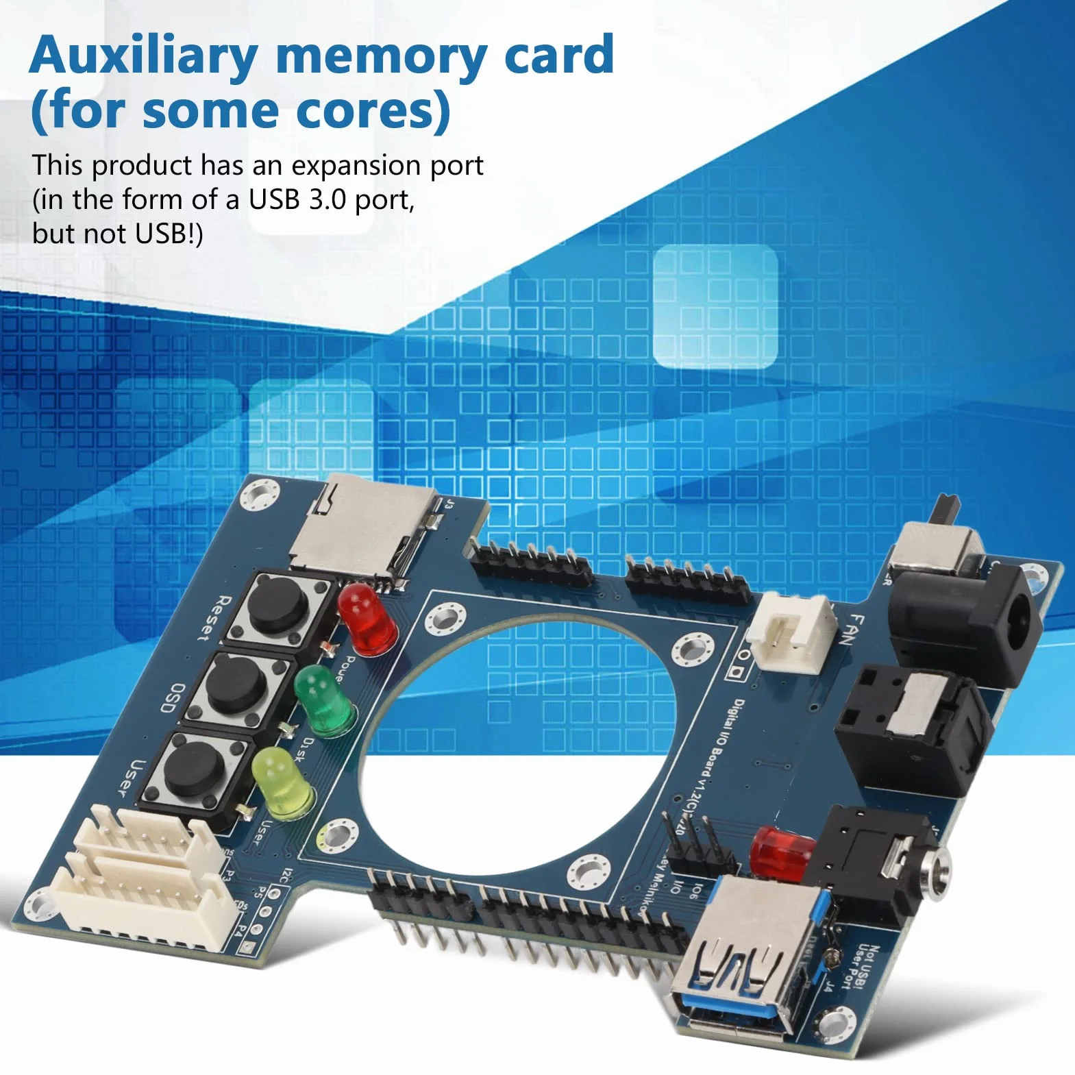 Cyfrowa Płyta IO, Profesjonalne Lutowanie Ręczne V1.2 dla Mister FPGA 7 Port USB Płyta IO dla Akcesoriów Terasic DE10 Nano