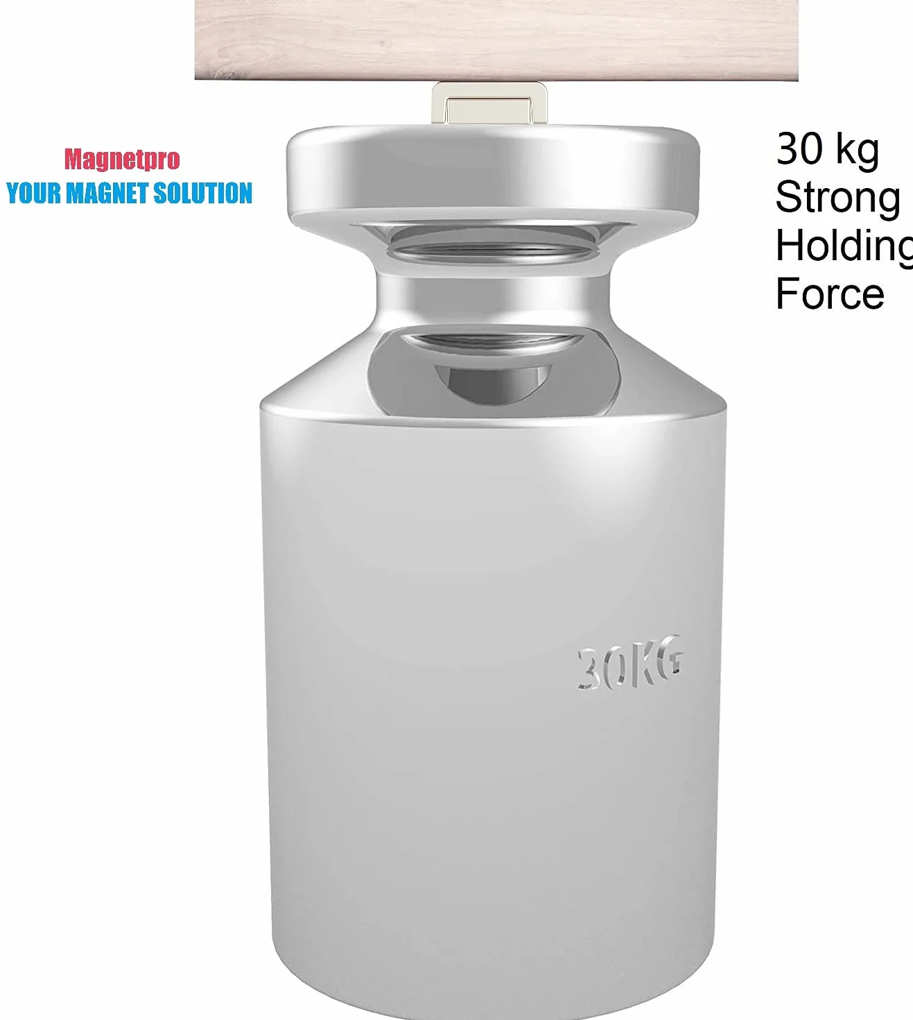 Magnetpro Prostokątne magnesy 30 kg, siła 60 x 13,5 x 5 mm, z częściami i otworem stożkowym, magnesy garnkowe ze śrubami, 6 sztuk