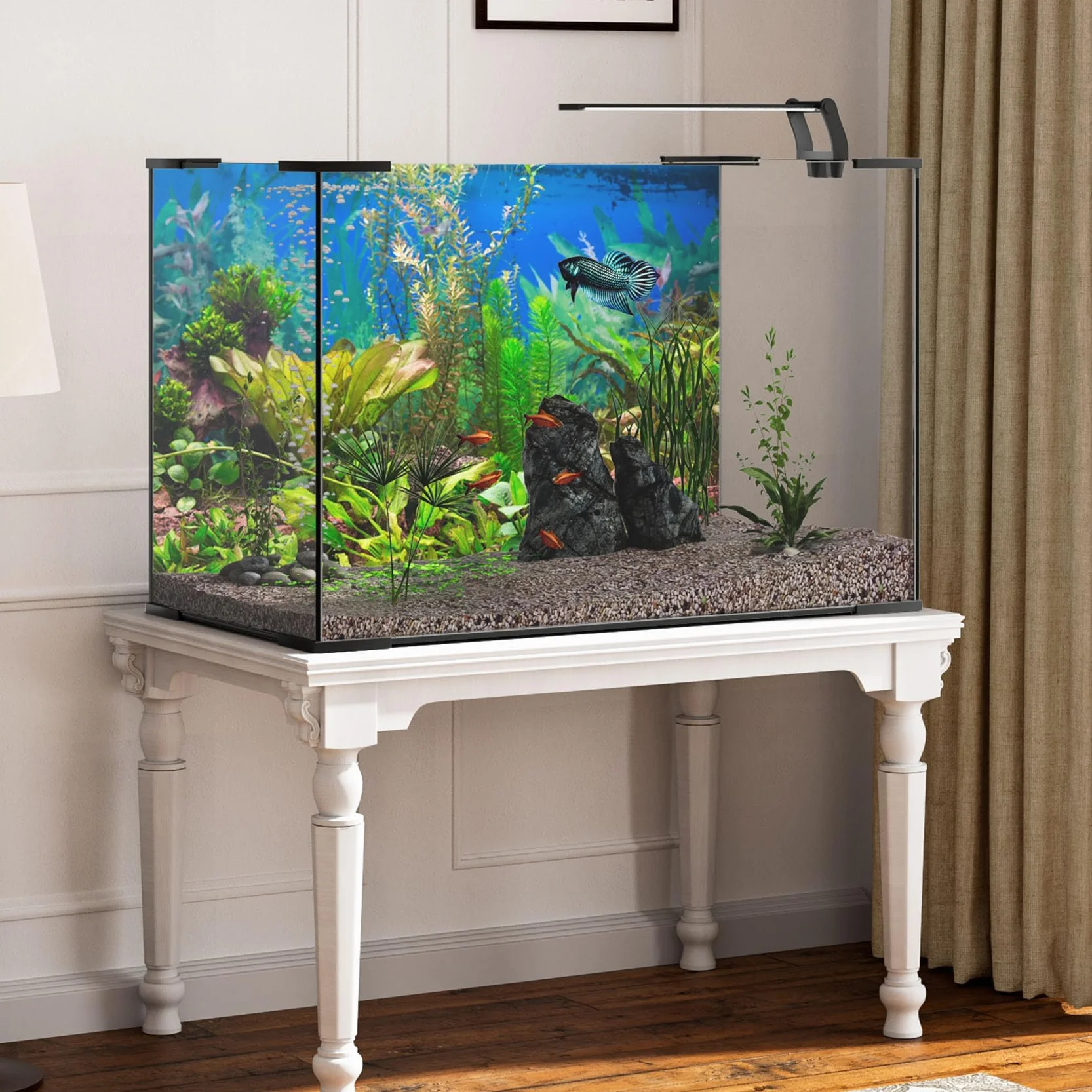 120 x 50 cm tło akwarium roślina wodna rzeka łóżko i jezioro akwarium plakat tło winylowe tło