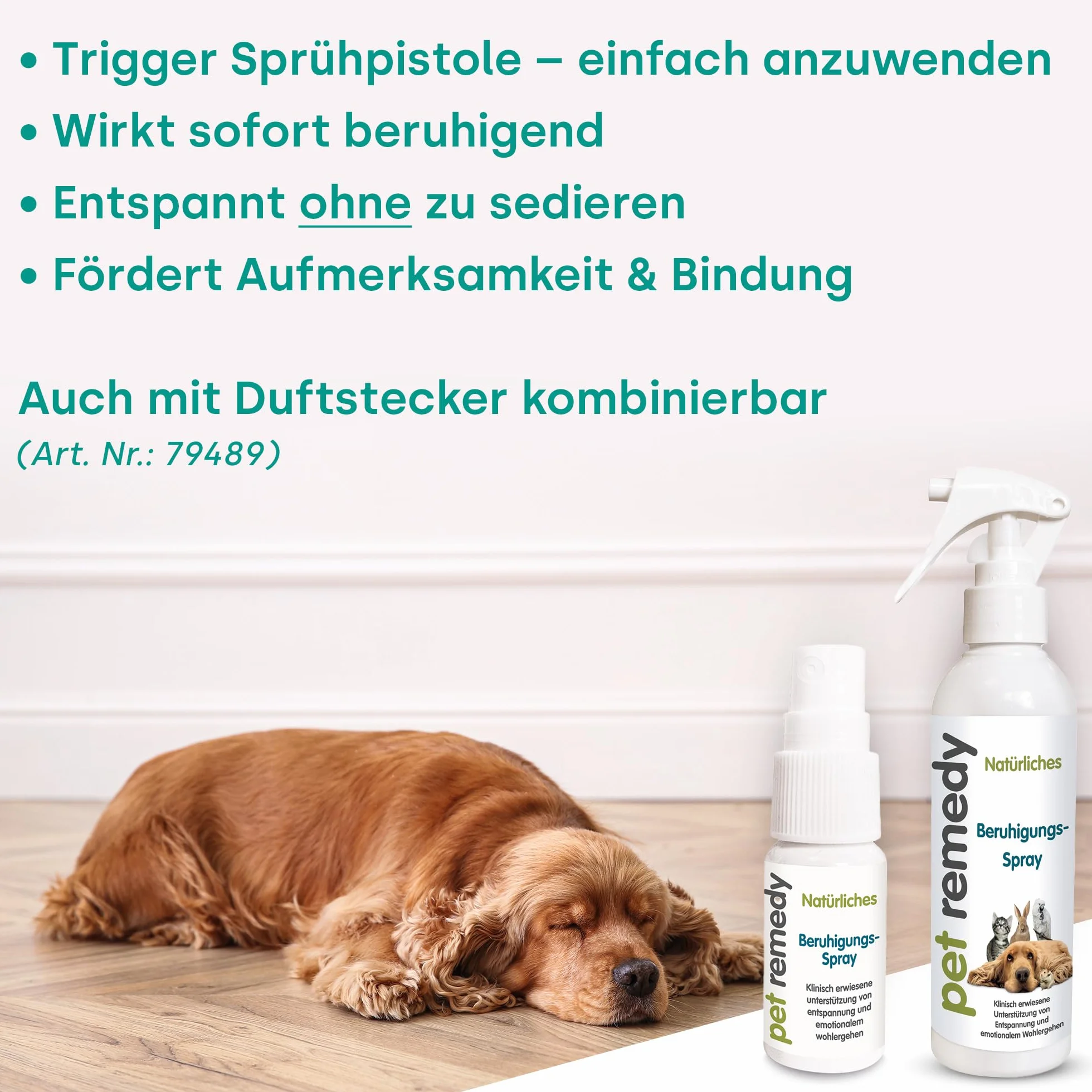 Pet Remedy All in One zestaw uspokajający – sztyft zapachowy i mini spray przeciwko stresowi u zwierząt domowych, naturalny zestaw antystresowy dla psów, kotów i małych zwierząt, neutralne pH i