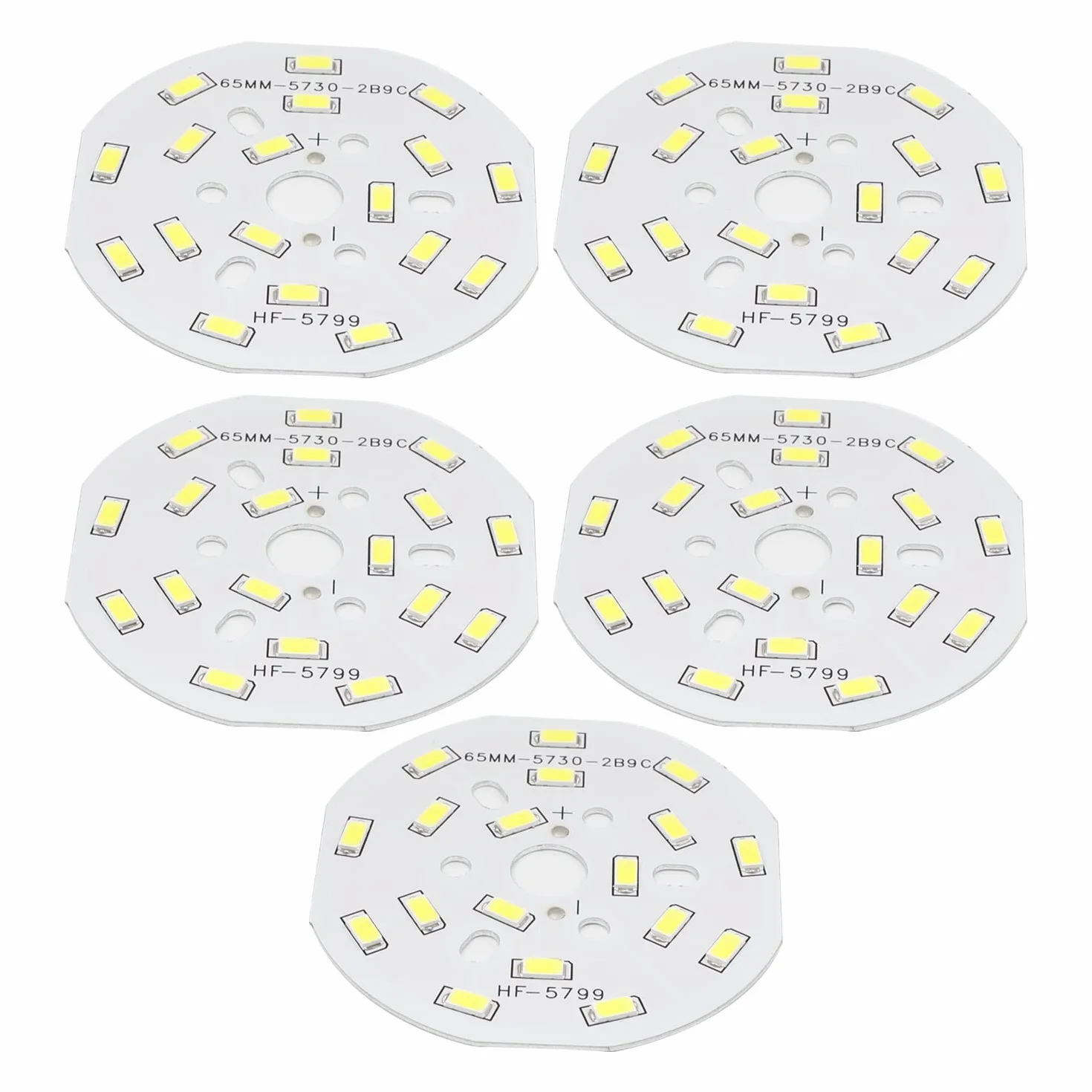 Othmro Żarówka LED 9 W COB lekkie koraliki, 300 mA, 27-30 V, 120 lm, biała 6500 K średnica 65 mm, 5 szt