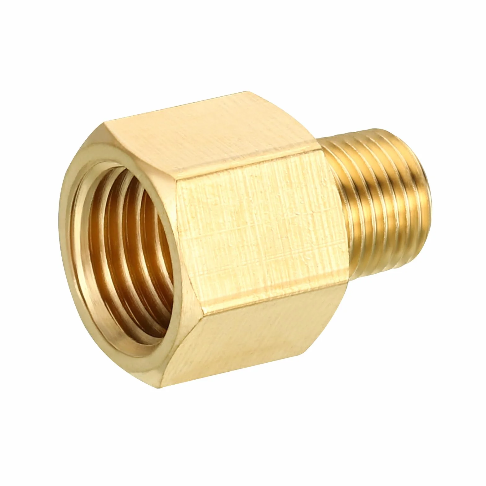 QUARKZMAN 1/8 NPT wtyczka x 1/4 NPT żeńska mosiężna złączka rurowa sześciokątna redukcja do wody i gazu 2 szt