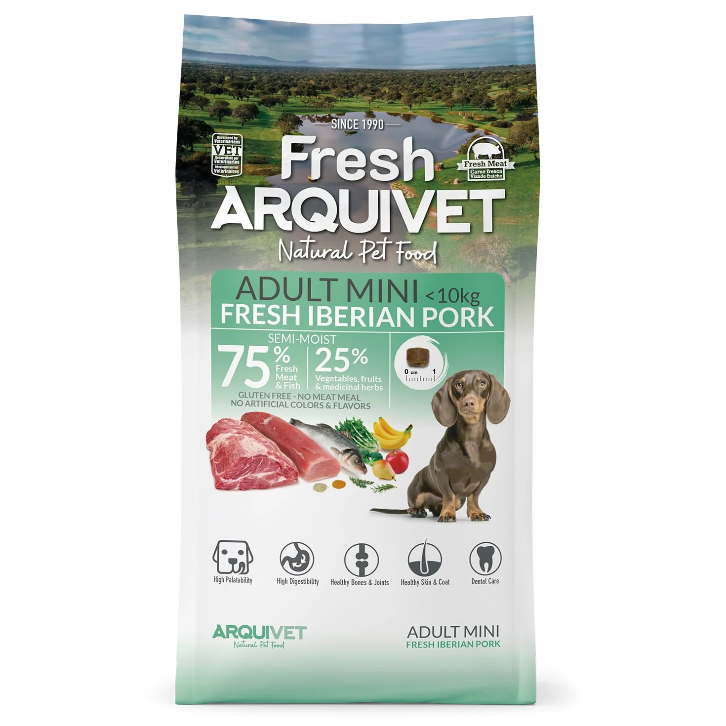 Arquivet Fresh MINI Iberian Pork - Półwilgotna karma dla psów małych ras - 1 kg