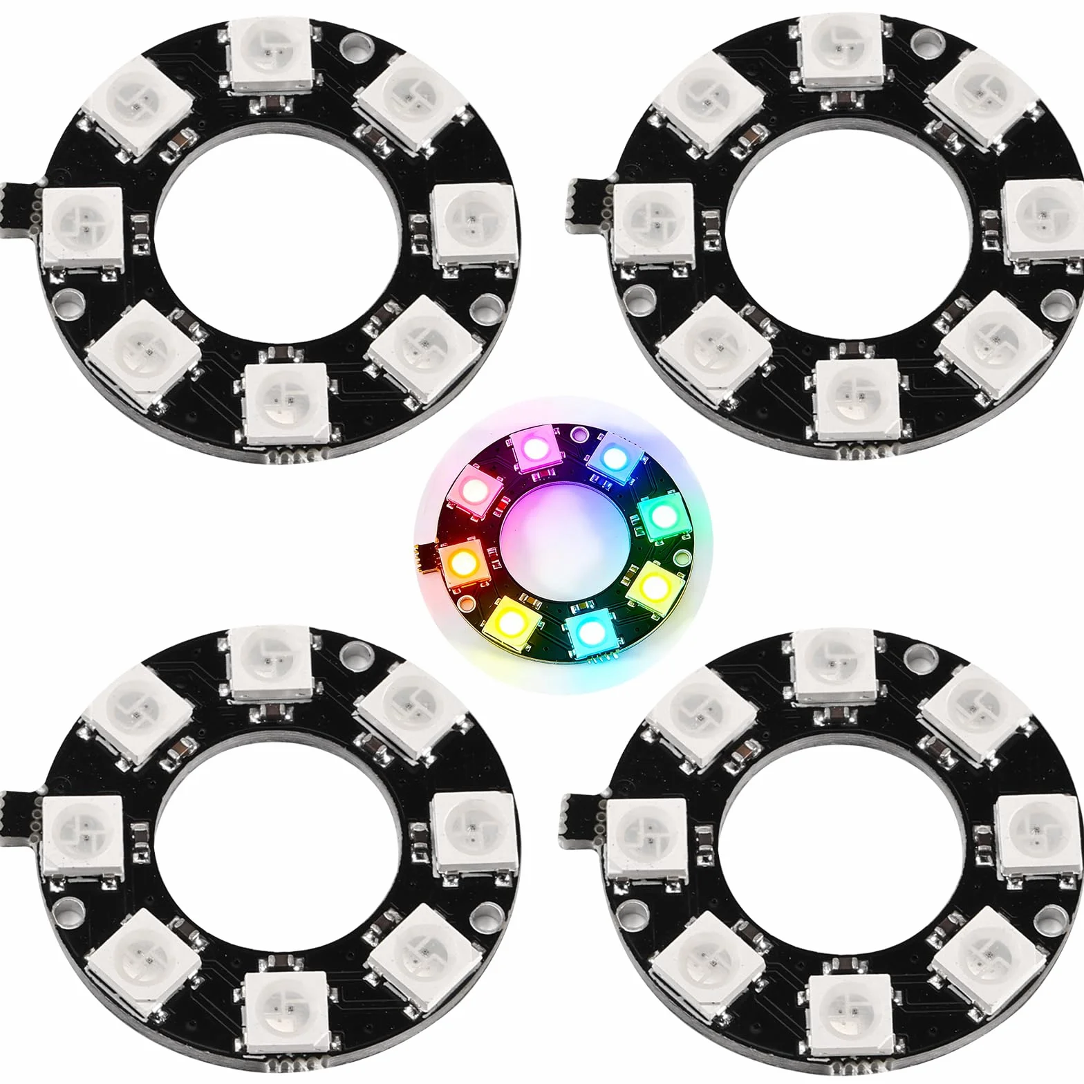 WS2812 RGB LED moduł pierścieniowy 5050, pełnokolorowy moduł światła do Arduino Raspberry Pi