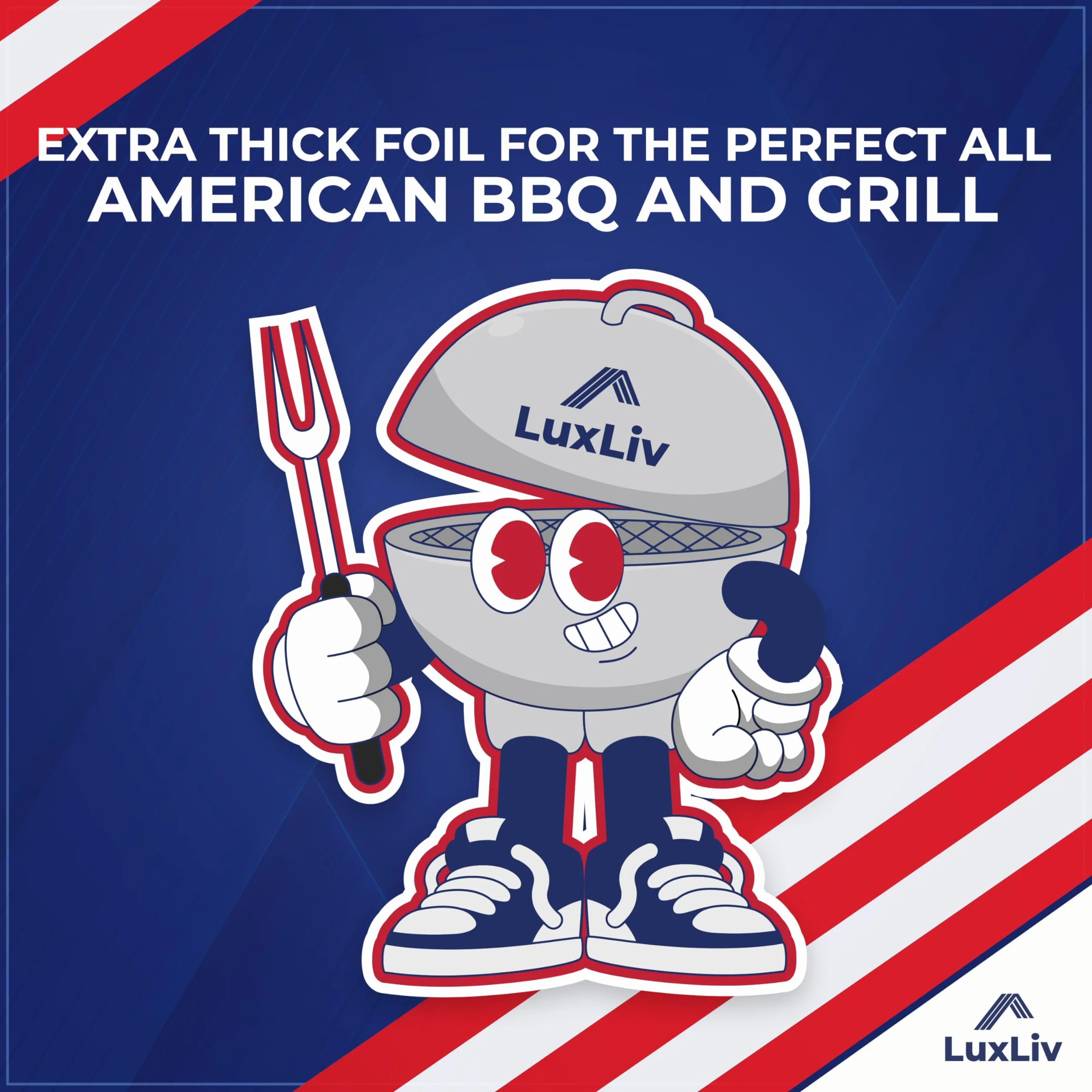 BBQ 30 mikronów aluminiowa wytrzymała folia blaszana rolka – 30 cm szerokości x 30 stóp długości, 150 m2 – klasa grillowania i bardzo gruba, wystarczająco mocna dla przemysłu gastronomicznego z nożem