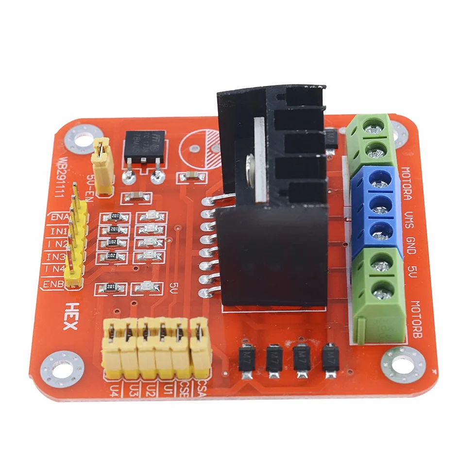 DollaTek L298N modu? sterownika silnika pr?du sta?ego podwójny mostek H silnik krokowy DC do Arduino PIC AVR
