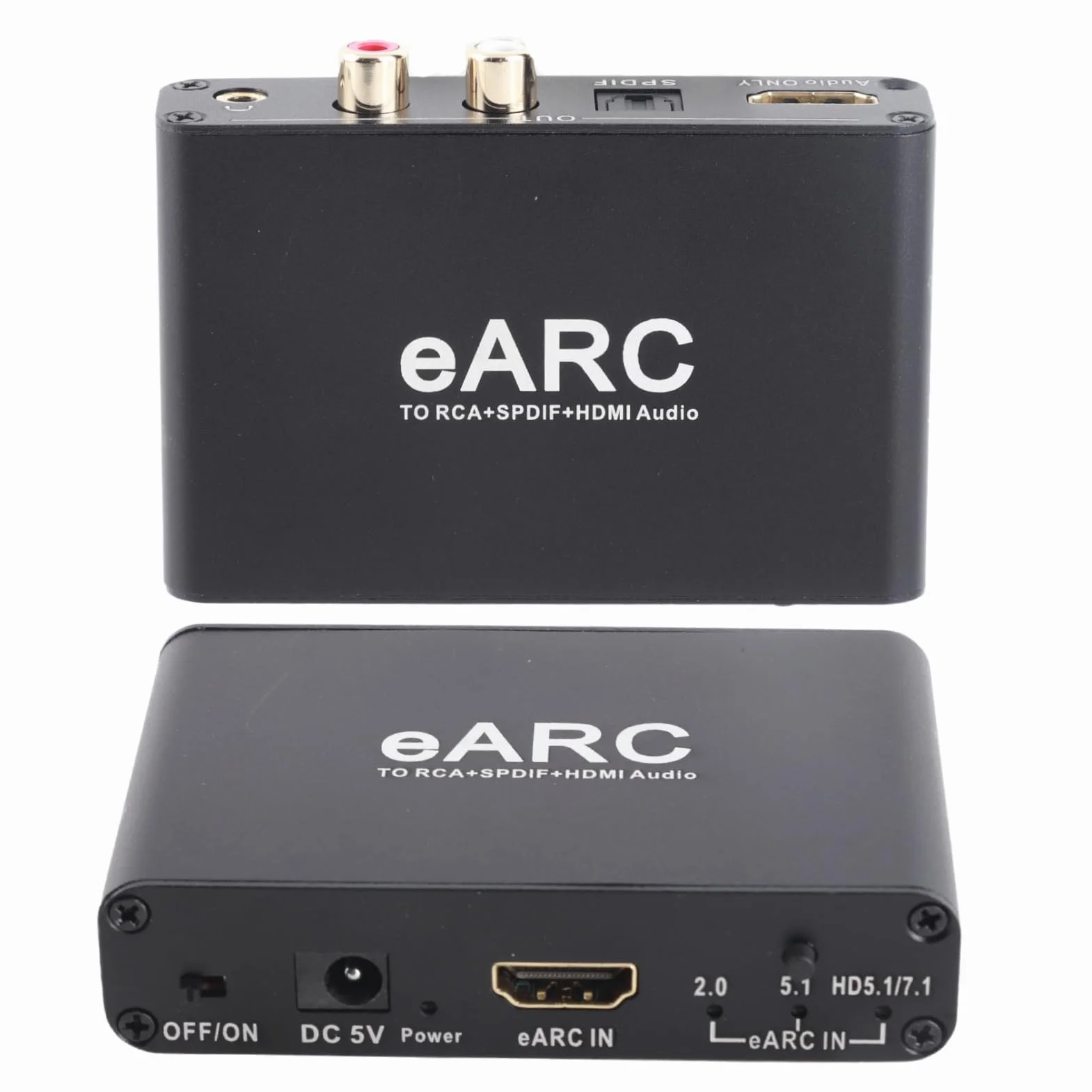 Ekstraktor Dźwięku EARC ARC, Ekstraktor Dźwięku HDMI ARC, Interfejs Multimedialny HD, Wyjście Optyczne 3,5 Mm, Adapter Multimedialny HD do Wzmacniacza Głośników HDTV