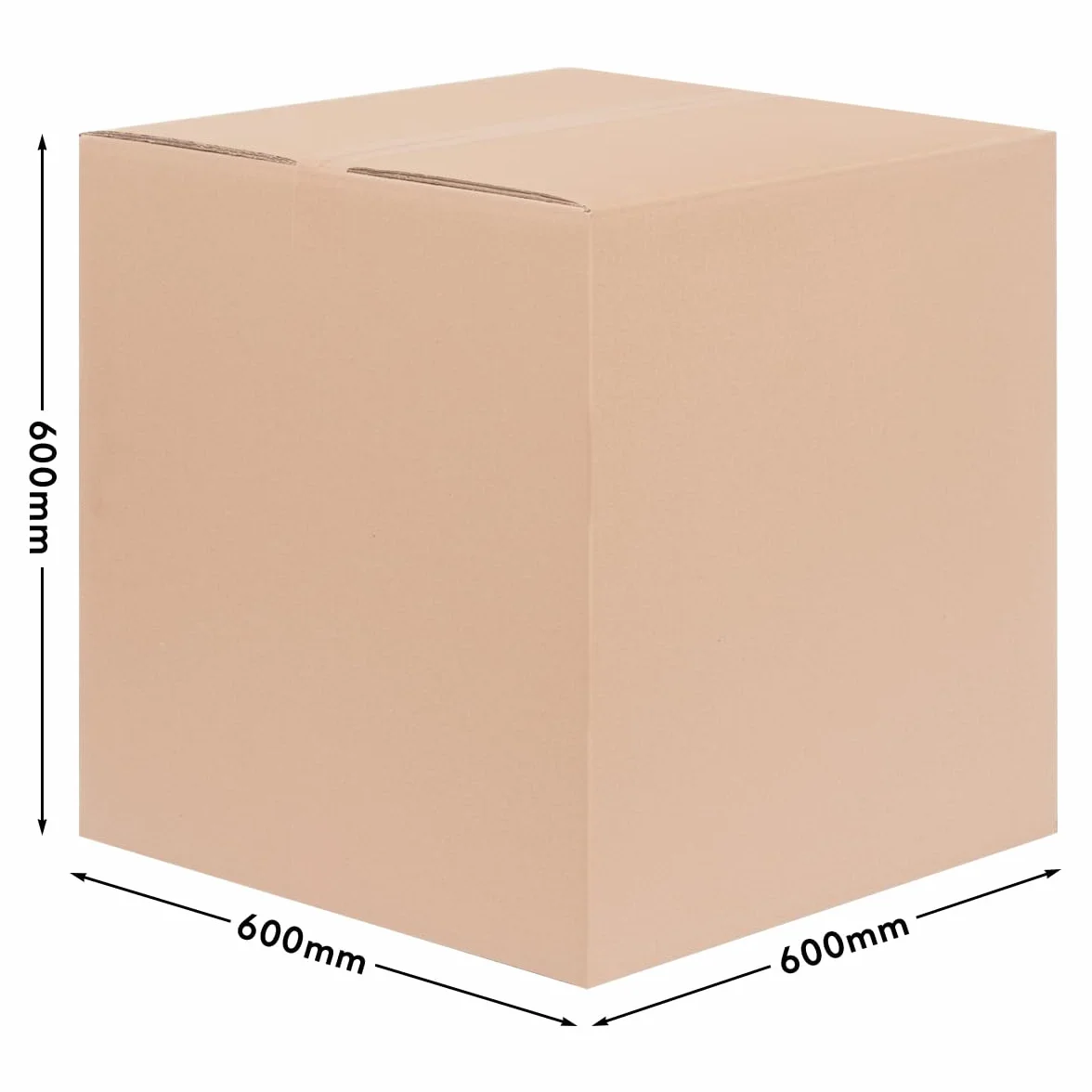 verpacking kartony składane 600 x 600 x 600 mm KK 122 brązowy [rozmiar i ilość do wyboru] kartony dwuwarstwowe wysyłka 5 sztuk
