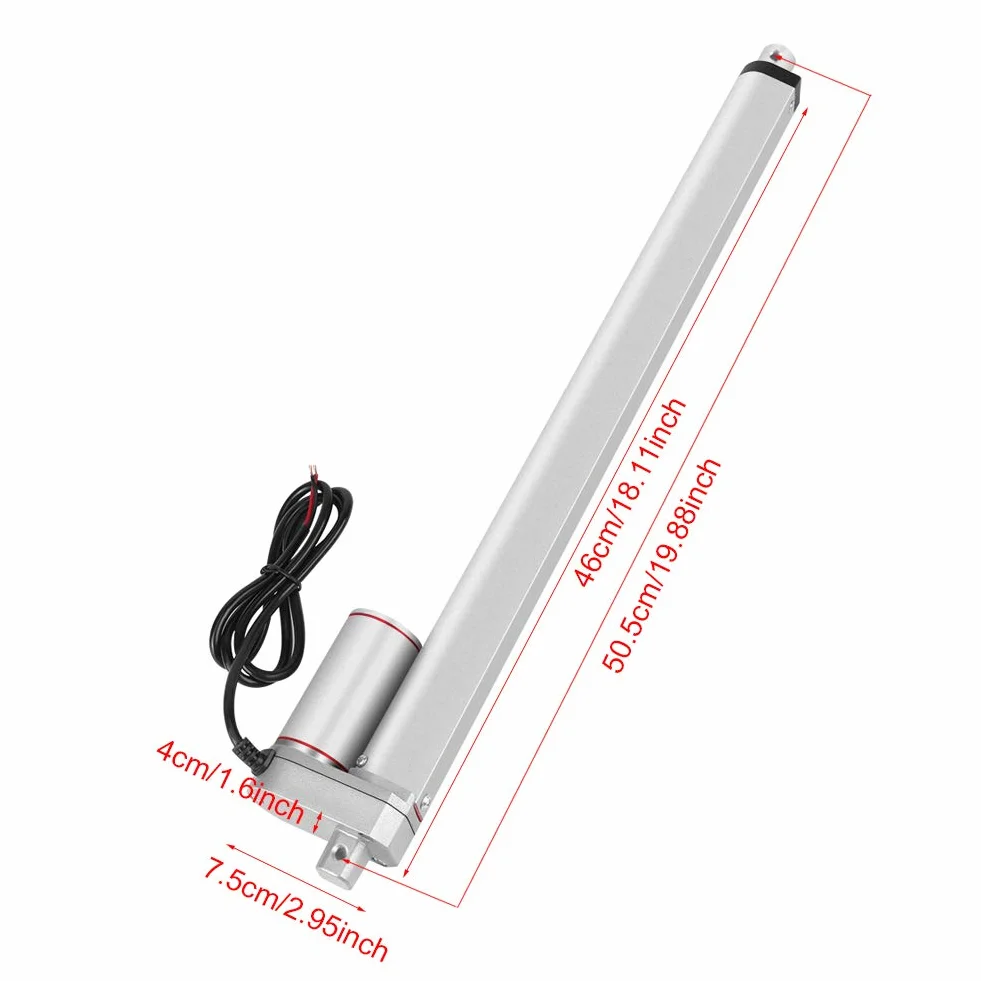 DC 12V 400 mm 750N Siłownik liniowy z napędem liniowym do samochodu, medycznego, górniczego (400 mm)
