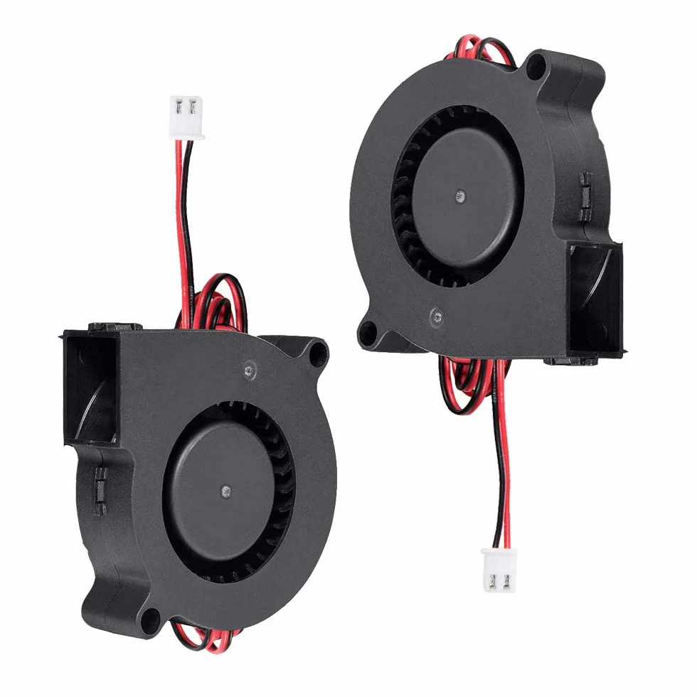 Wentylator 24 V DC 50 x 50 x 15 mm do drukarki 3D - radial 5015 z kablem 1 m do radiatora - 2 sztuki