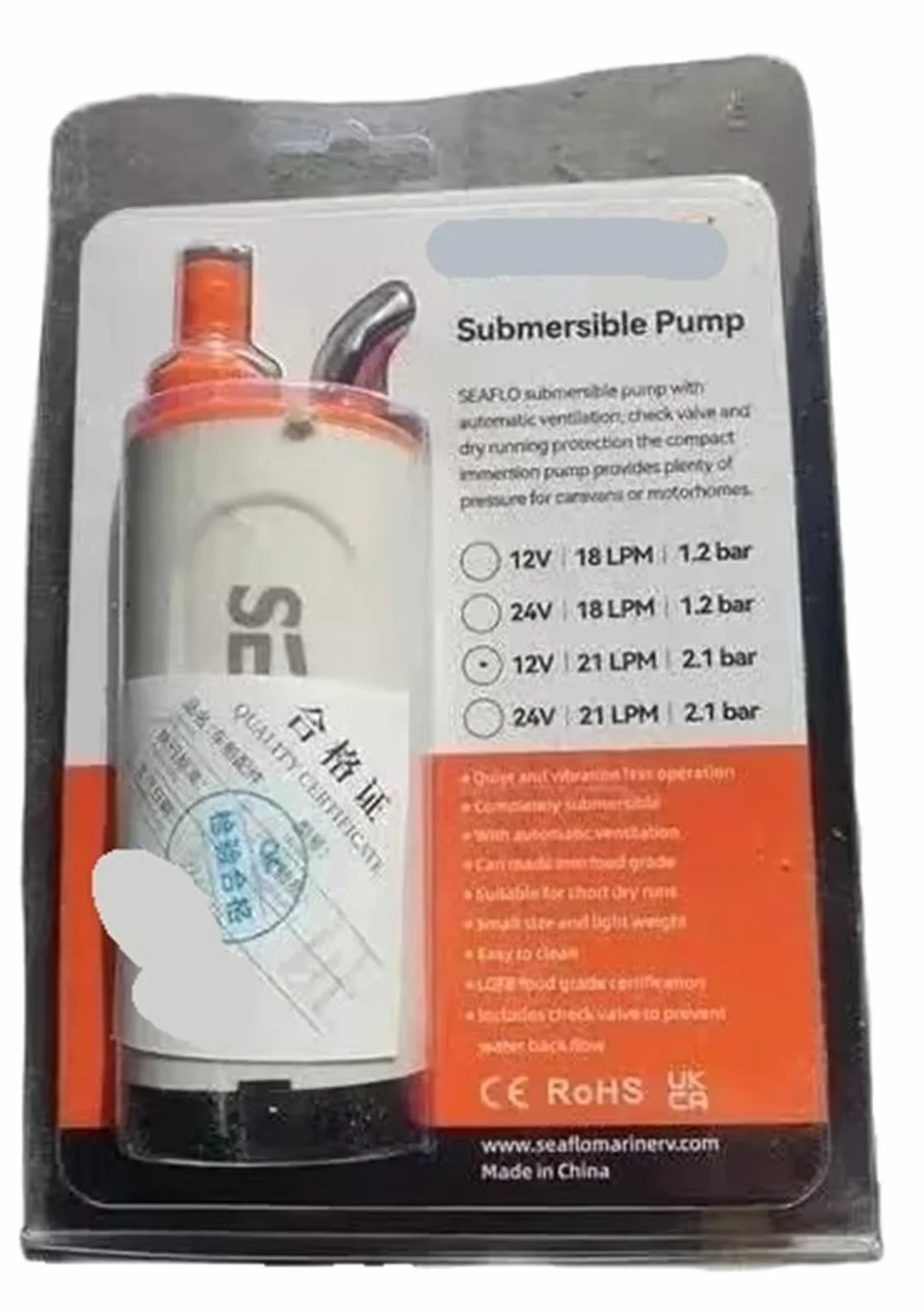 Przenośna pompa zatapialna DC 12 V 12 LPM 15LPM 18LPM 21LPM Mini pompa do zbiornika wody do kampera pompa do zestawu herbaty | DC 12V, 12LPM, 15LPM, 18LPM, 21LPM, mini pompka, przenośna, podwodna, pompka do wody, pompka do herbaty (12V SFSP1-L015-02)