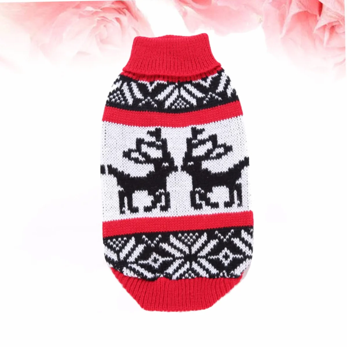 ORFOFE Sweter Dla Psa z Turtleneckiem Motyw Świąteczny Czerwony Sweter Zimę Xl Idealny Festiwale i Imprezy z Pupilem Wygodny i Łatwy Praniu Doskonały Świąteczne Zdjęcia